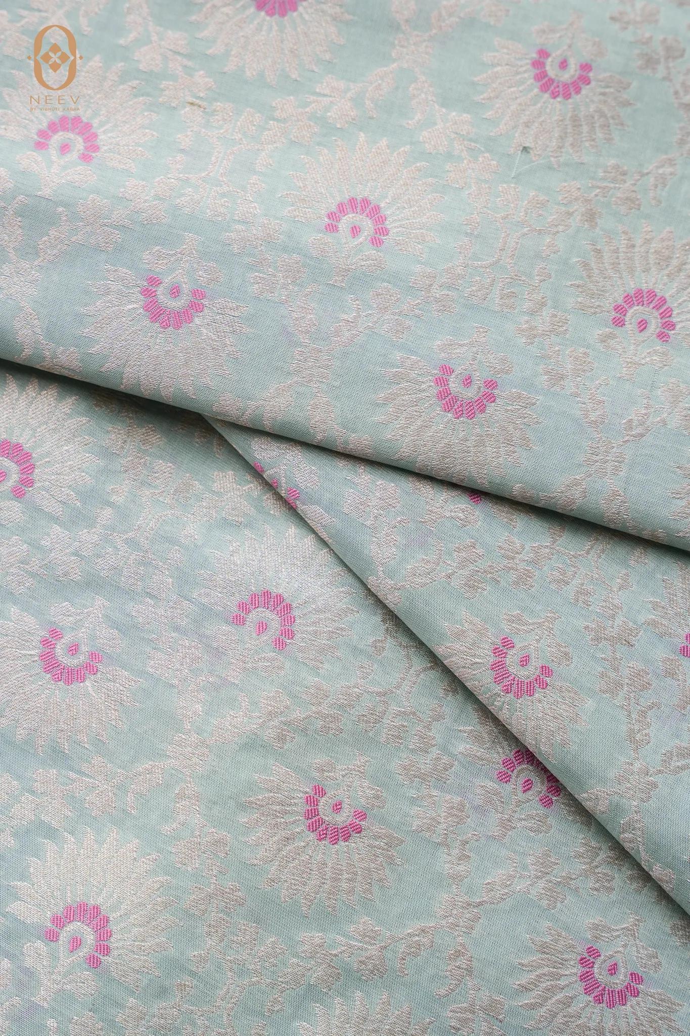 Katan Silk Meenakari Fabric