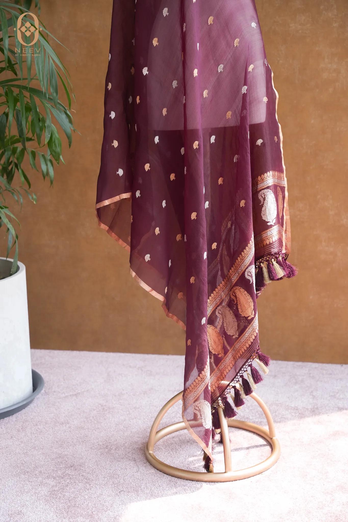 Kora Silk Boota Dupatta
