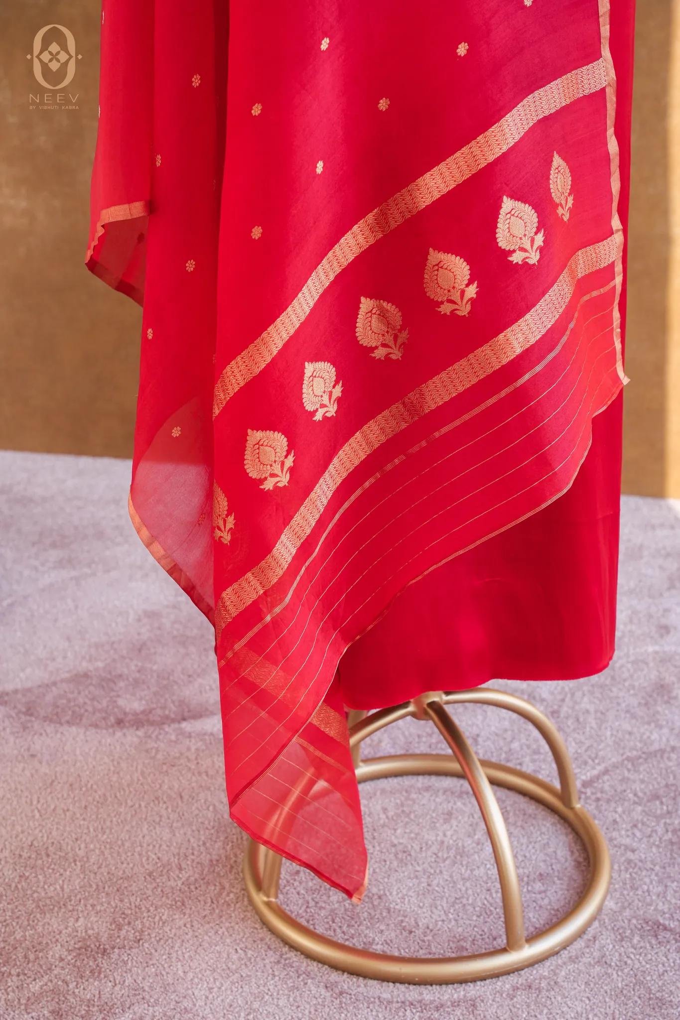 Fire Fly Scarlet Red Satin Suit Set