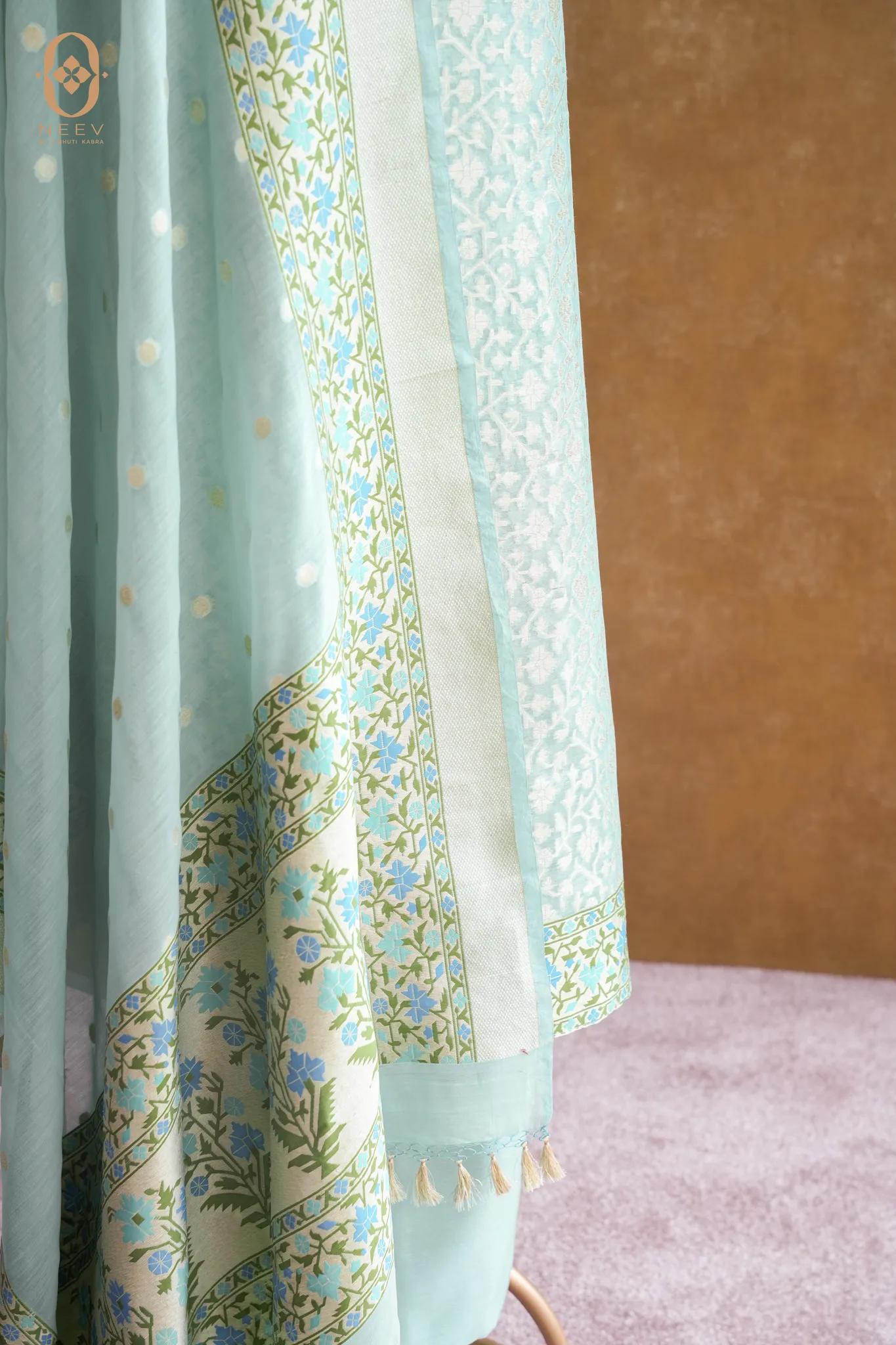 Kora Silk Meenakari Suit Set