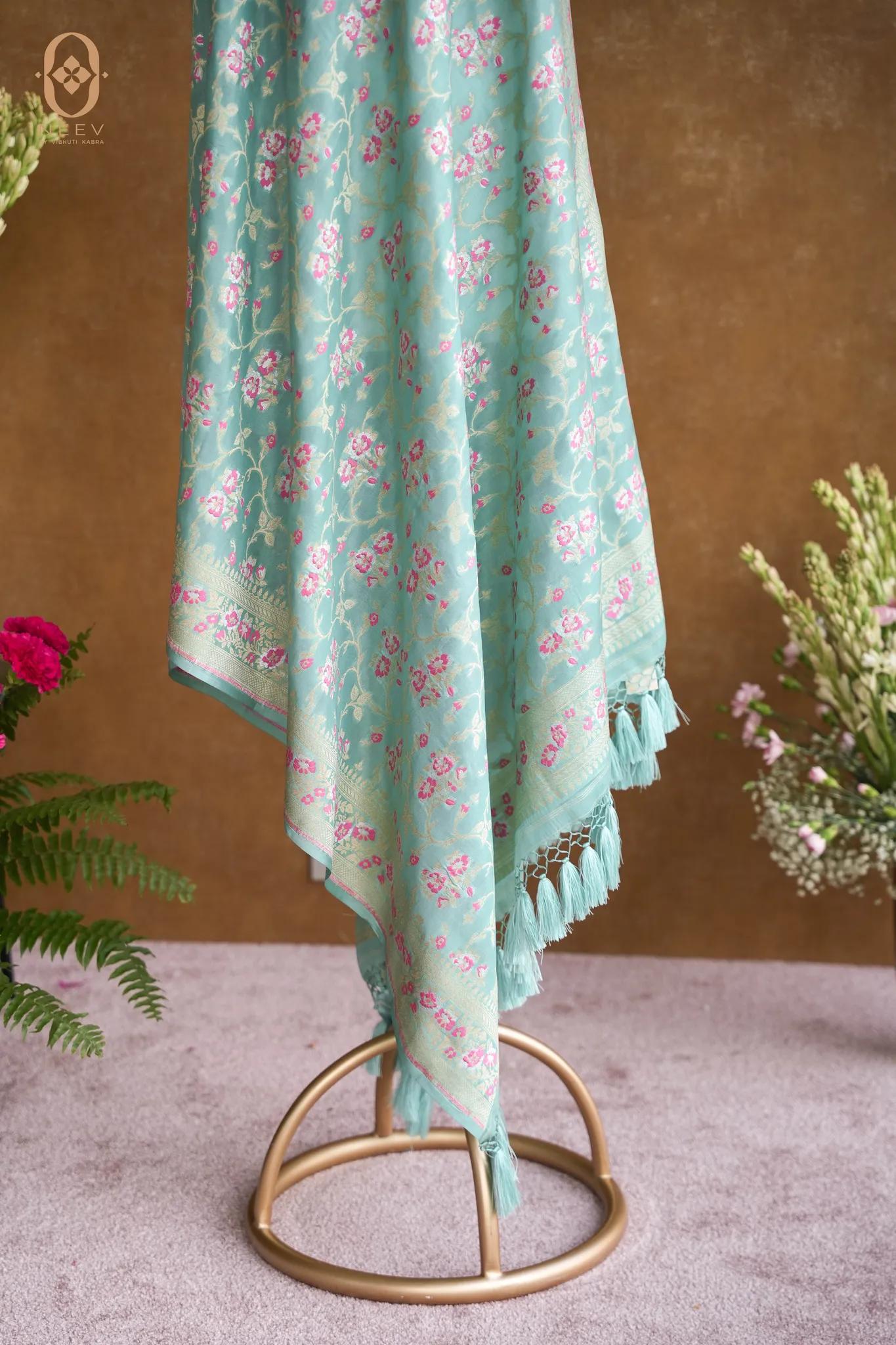 Katan Silk Meenakari Dupatta