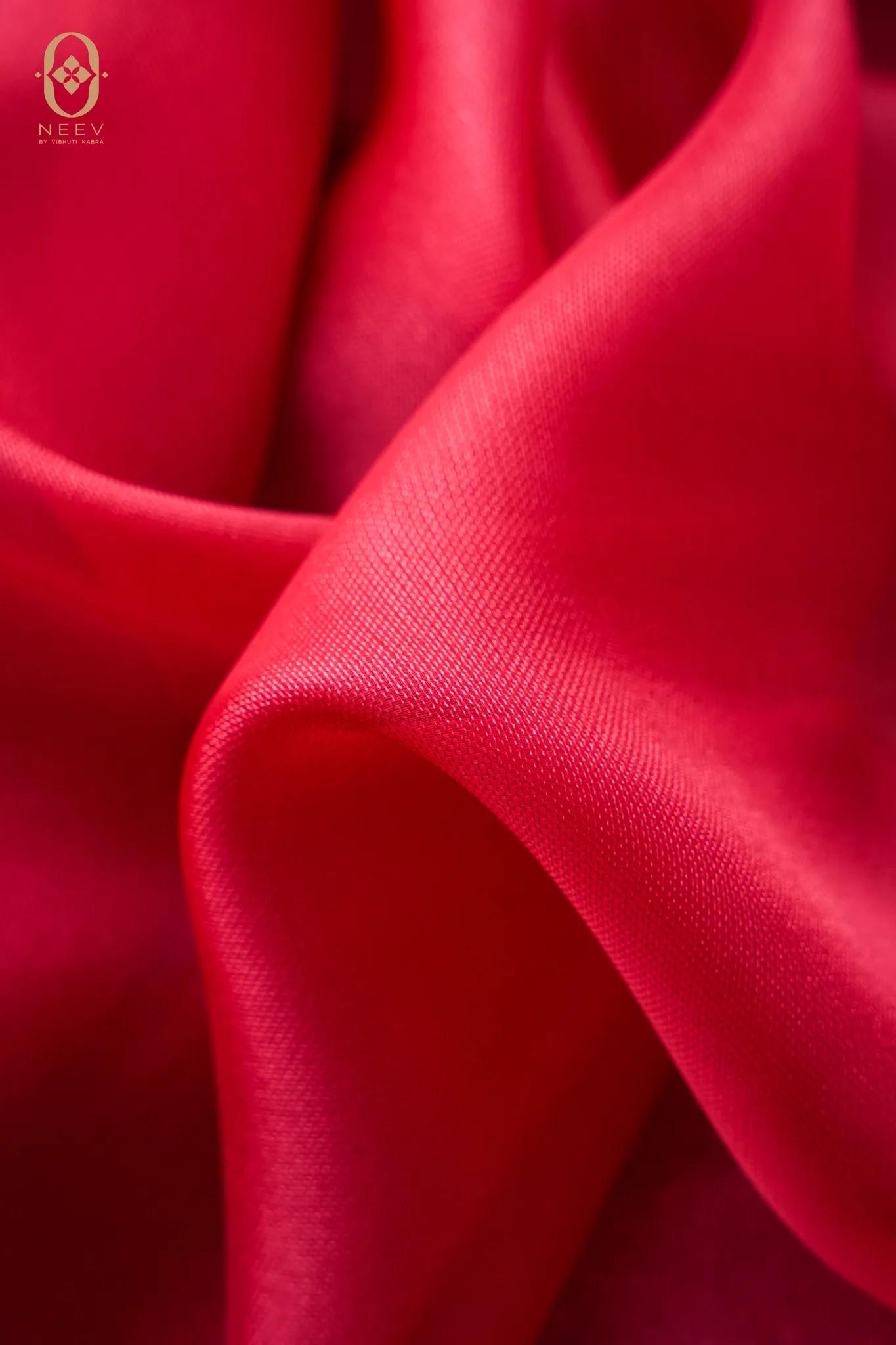 Vermilion Sheer Silk Fabric