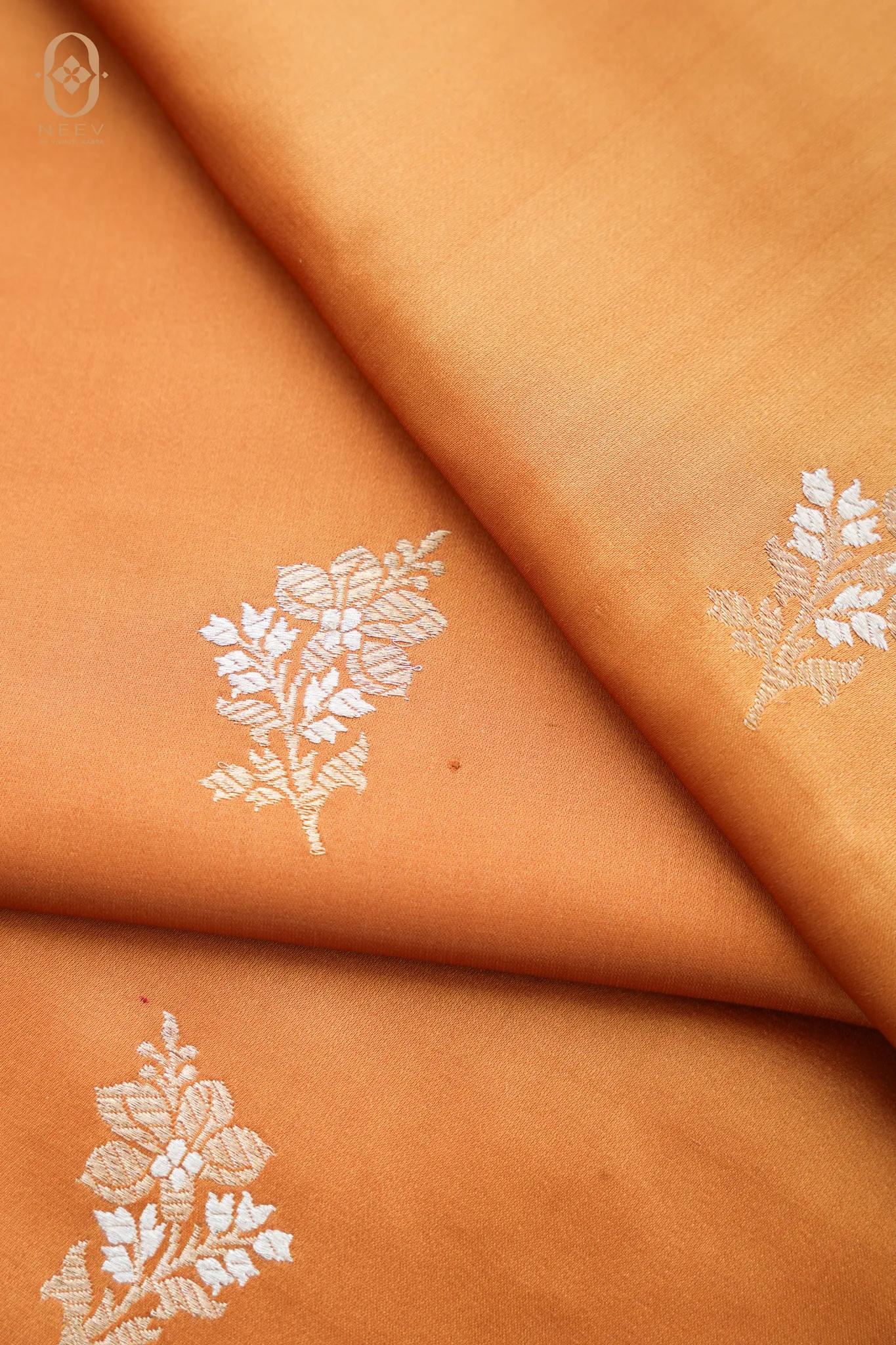Satin Silk Boota Fabric