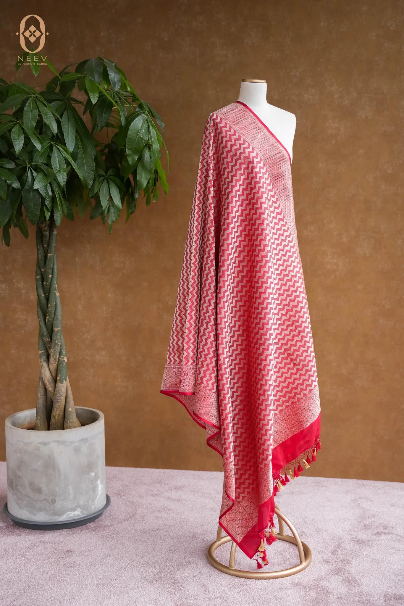 Katan Silk Zig Zag Dupatta