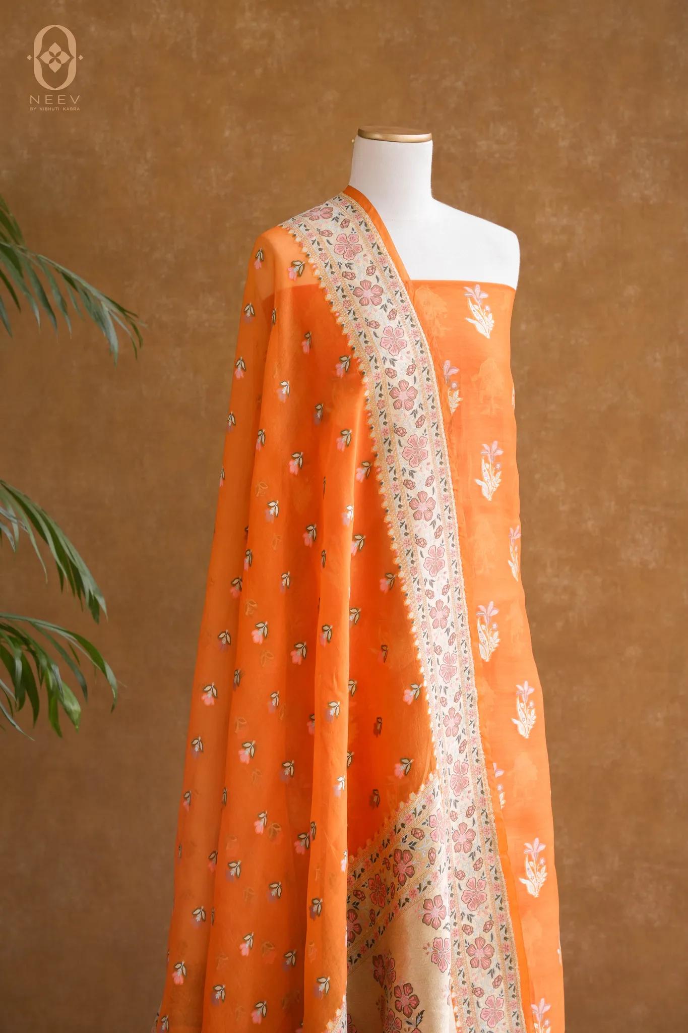 Kora Silk Meenakari Suit Set