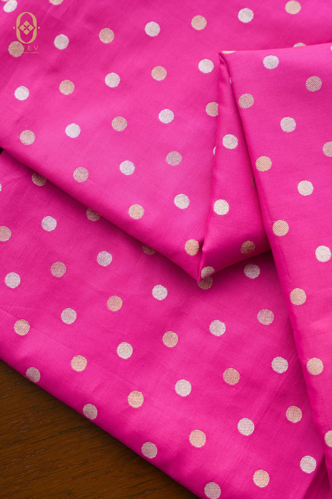 Katan Silk Polka Boota Fabric