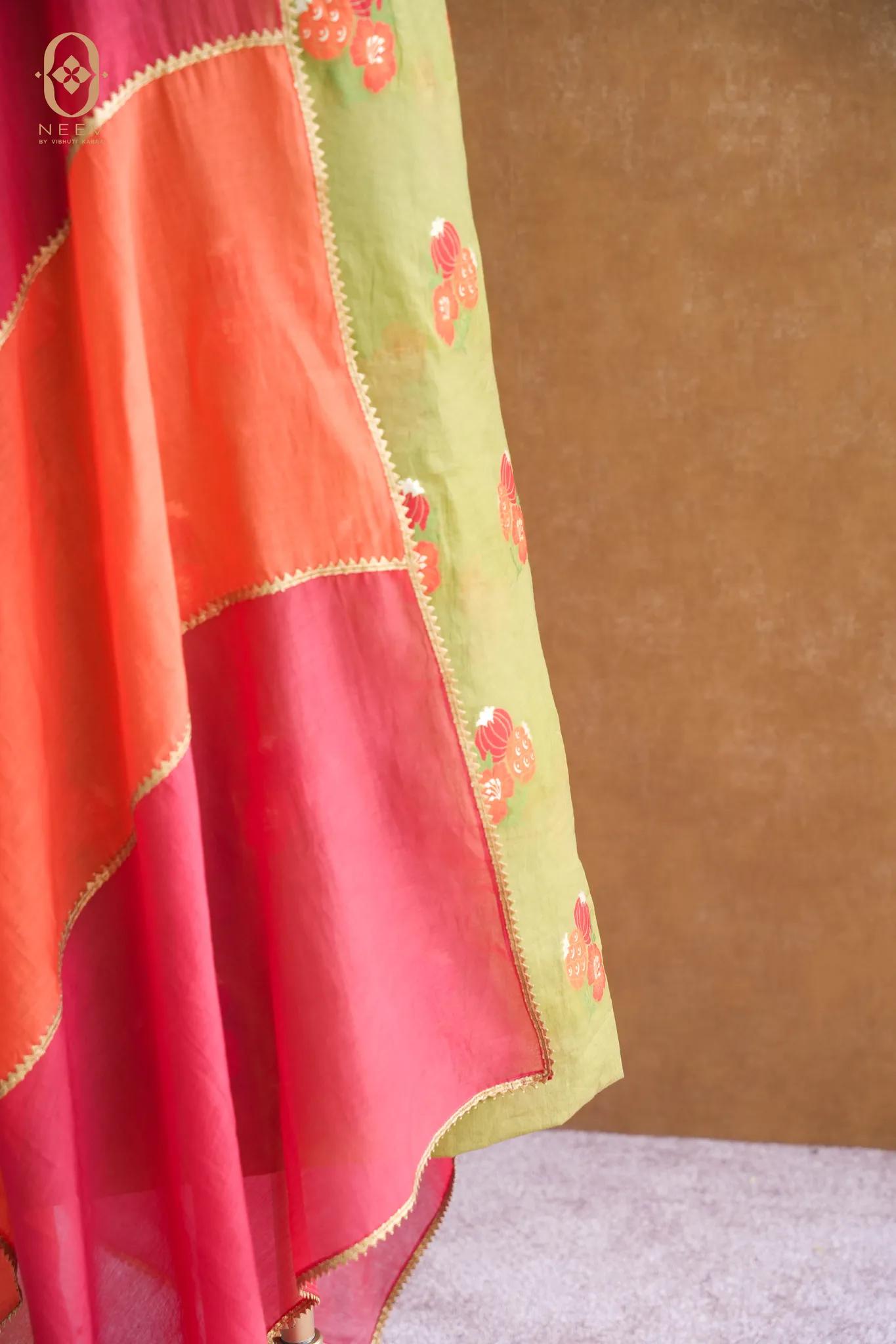 The Sacred Garden- Chanderi Cotton Anar Suit Set