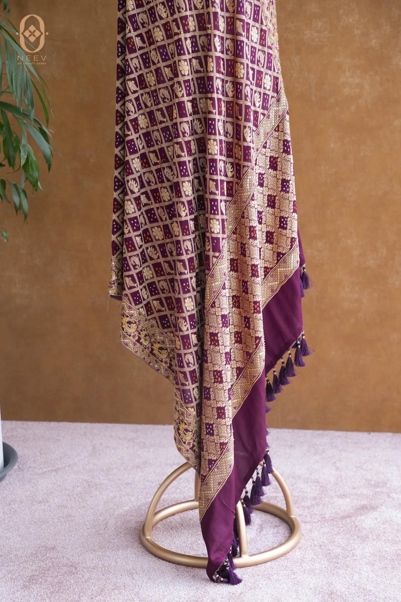 Bandhani Georgette Handwork Dupatta