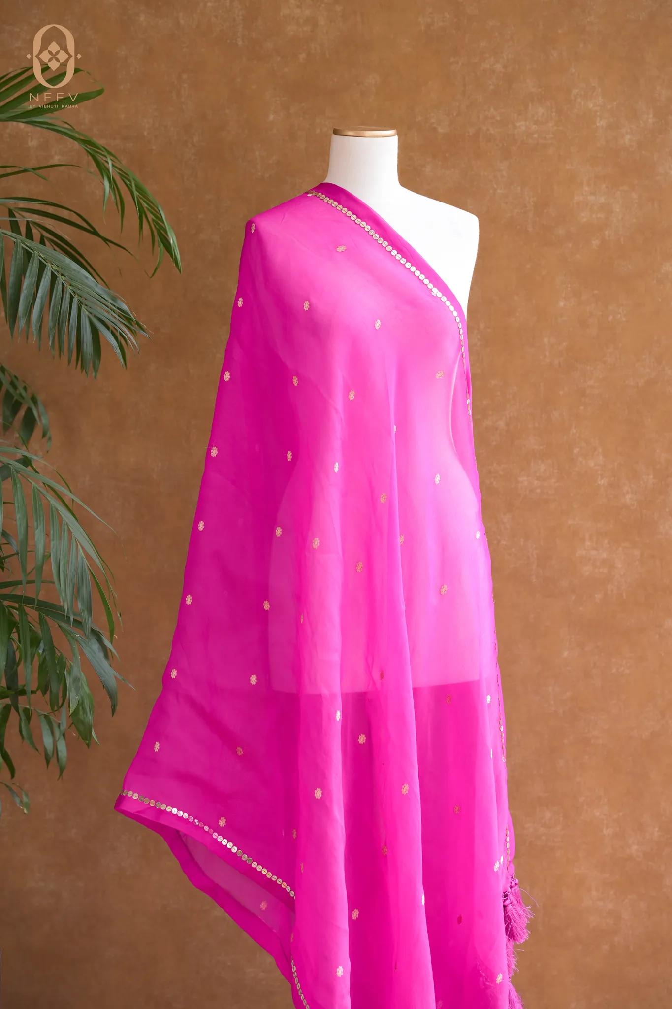 Kora Silk Handwork Dupatta