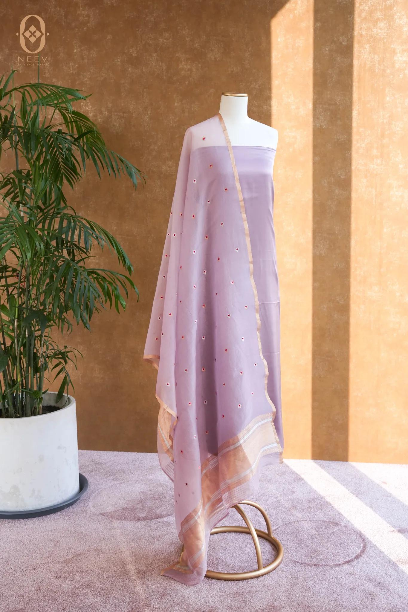 Fire Fly Mauve Pink Satin Suit Set