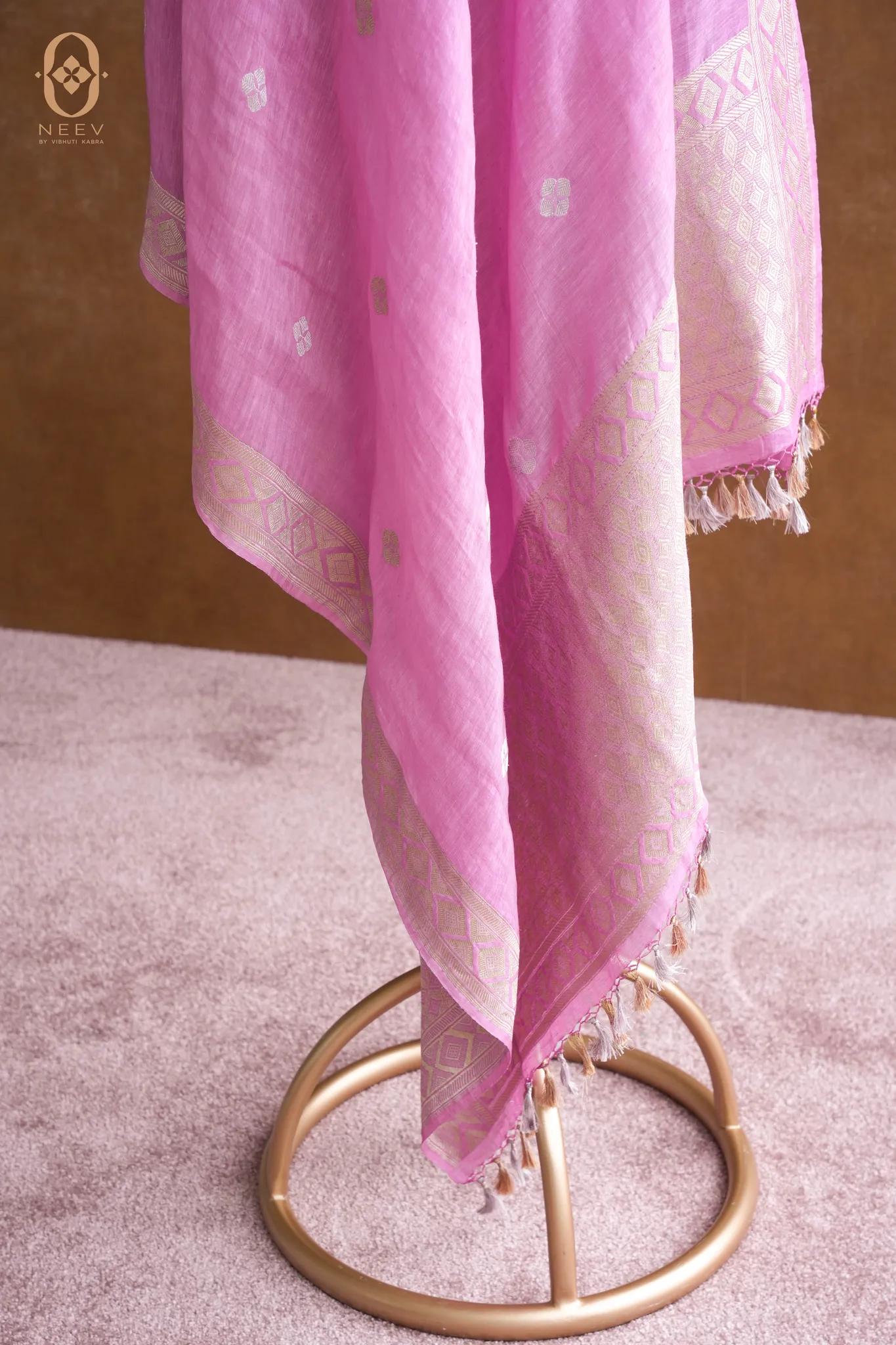 Neev Boota Linen Dupatta
