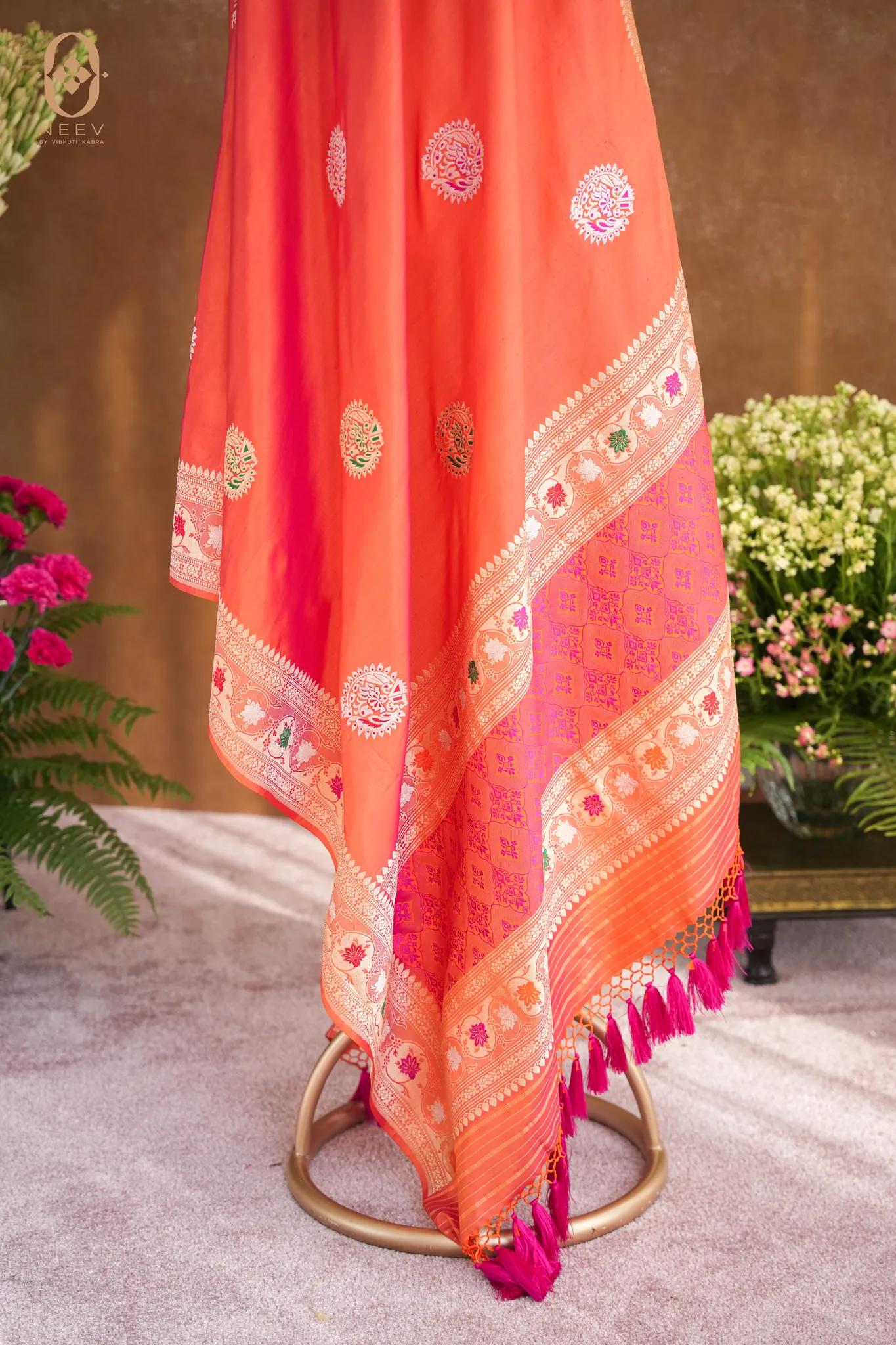 Katan Silk Meenakari Dupatta