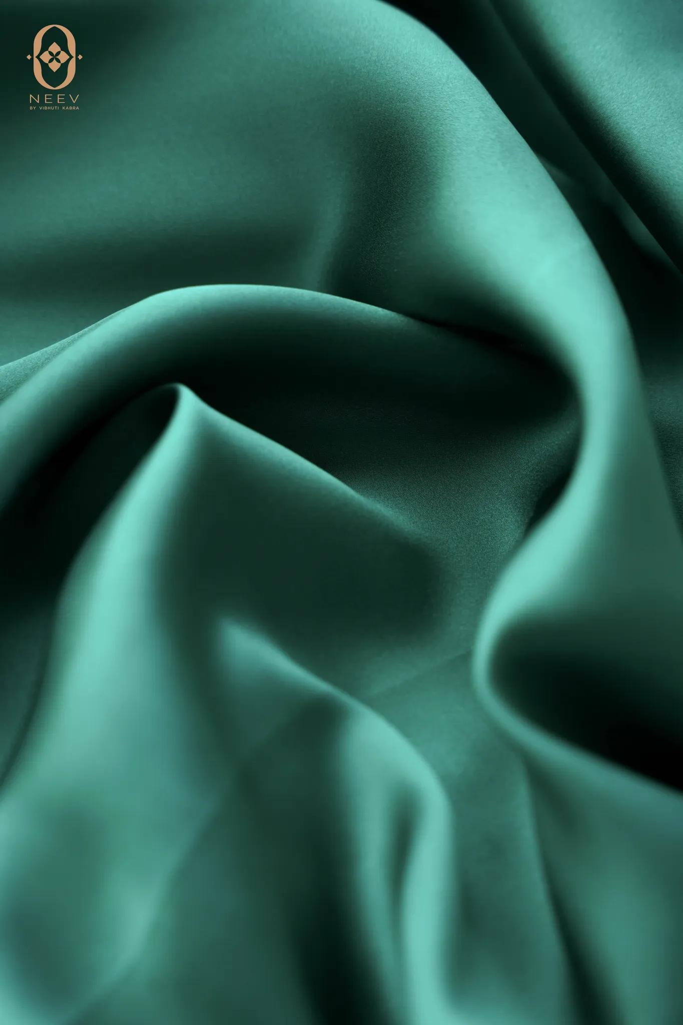 Fire Fly Pine Green Satin Fabric