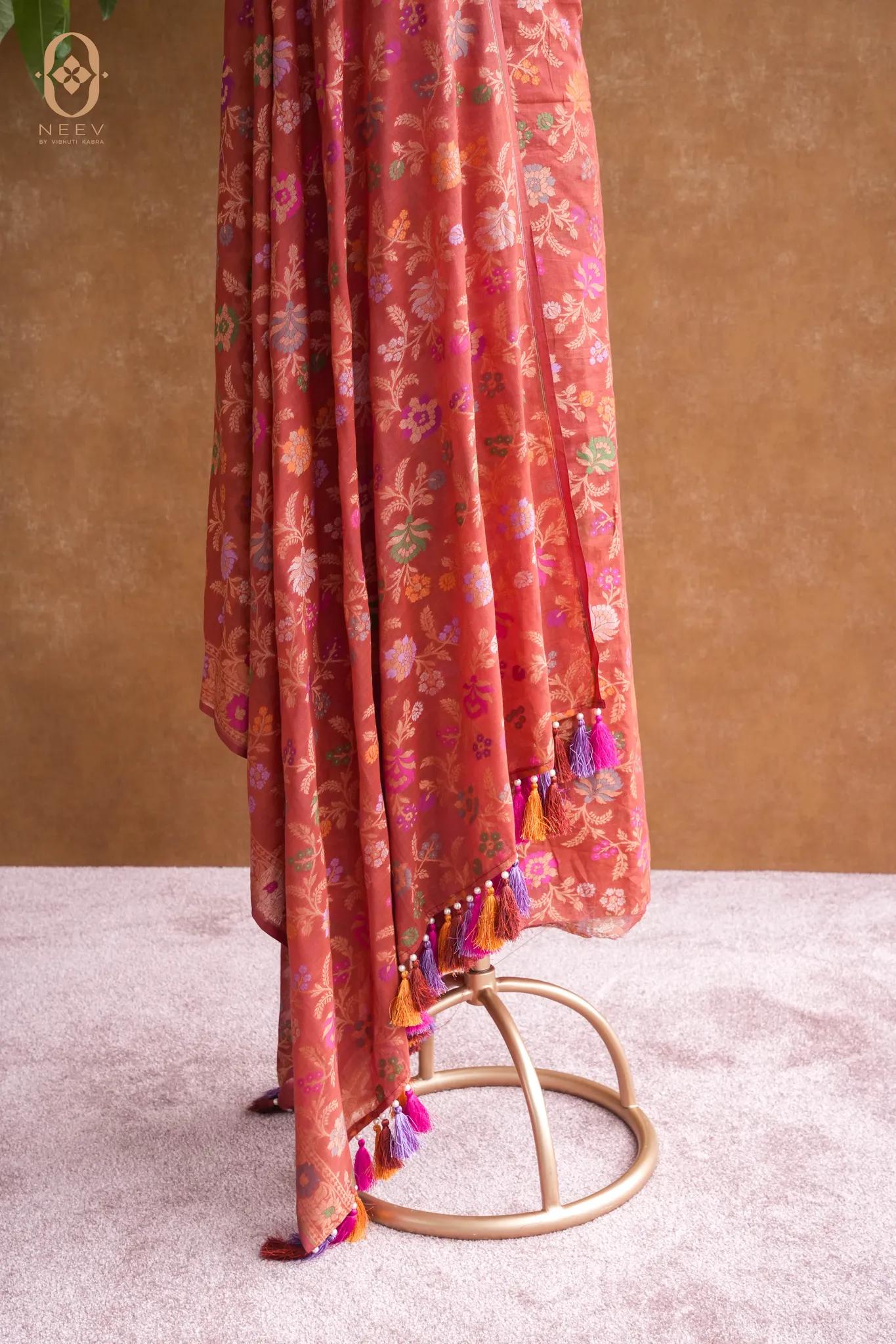 Ektara Cotton Multi Meenakari Suit Set