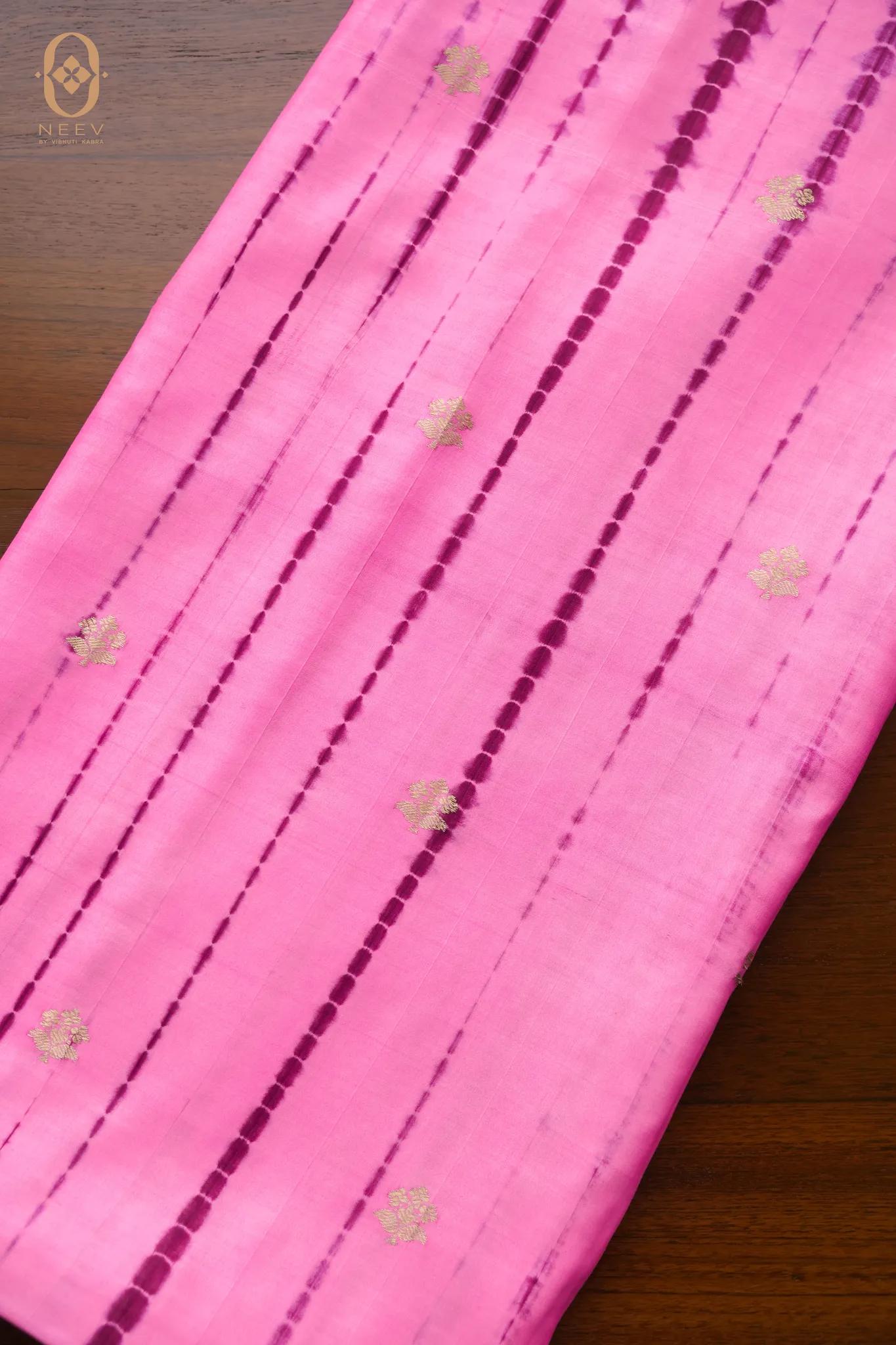 Shibori With Motif In Silk Fabric