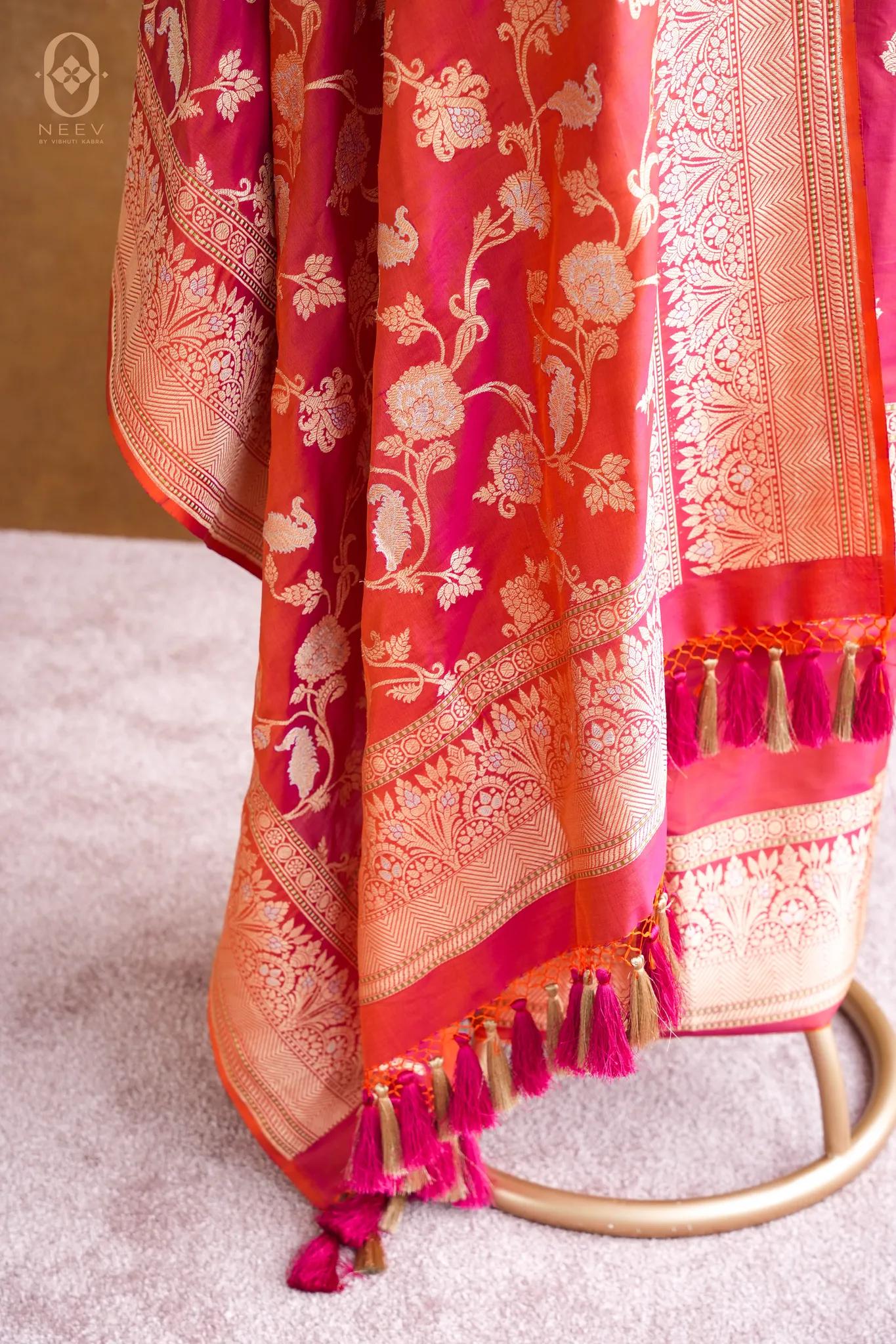 Dual Tone Katan Silk Suit Set