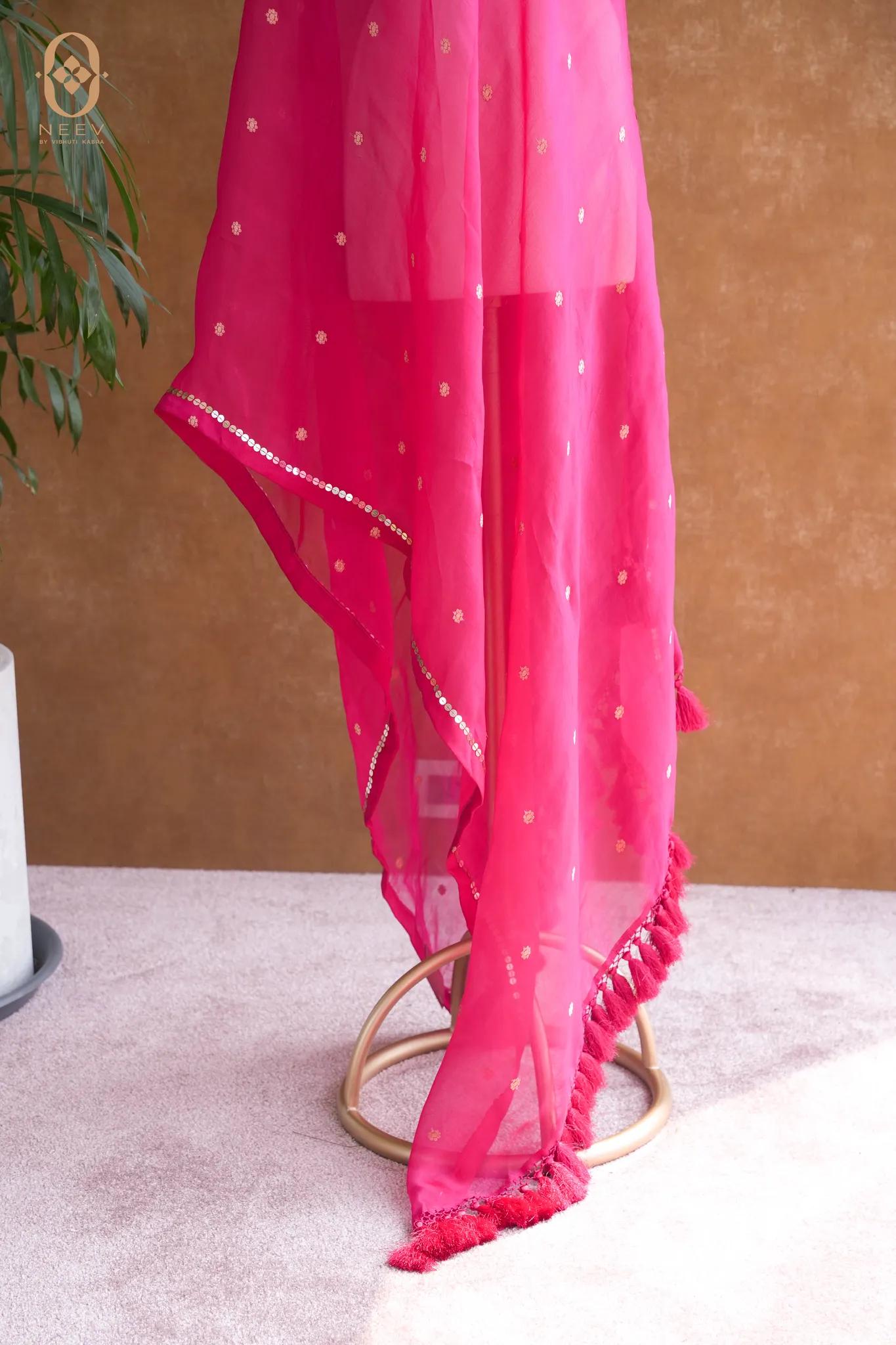 Kora Silk Handwork Dupatta
