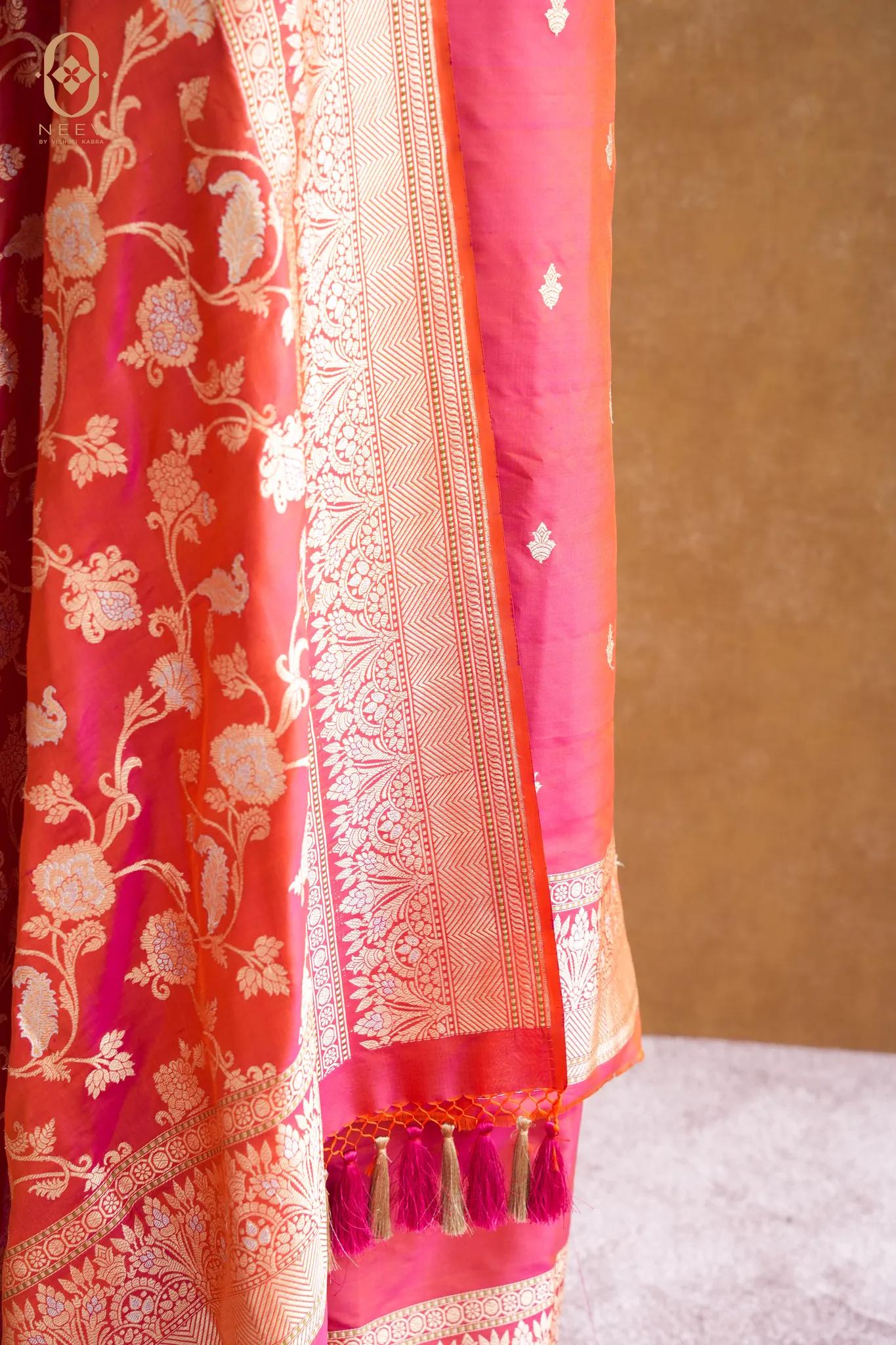 Dual Tone Katan Silk Suit Set