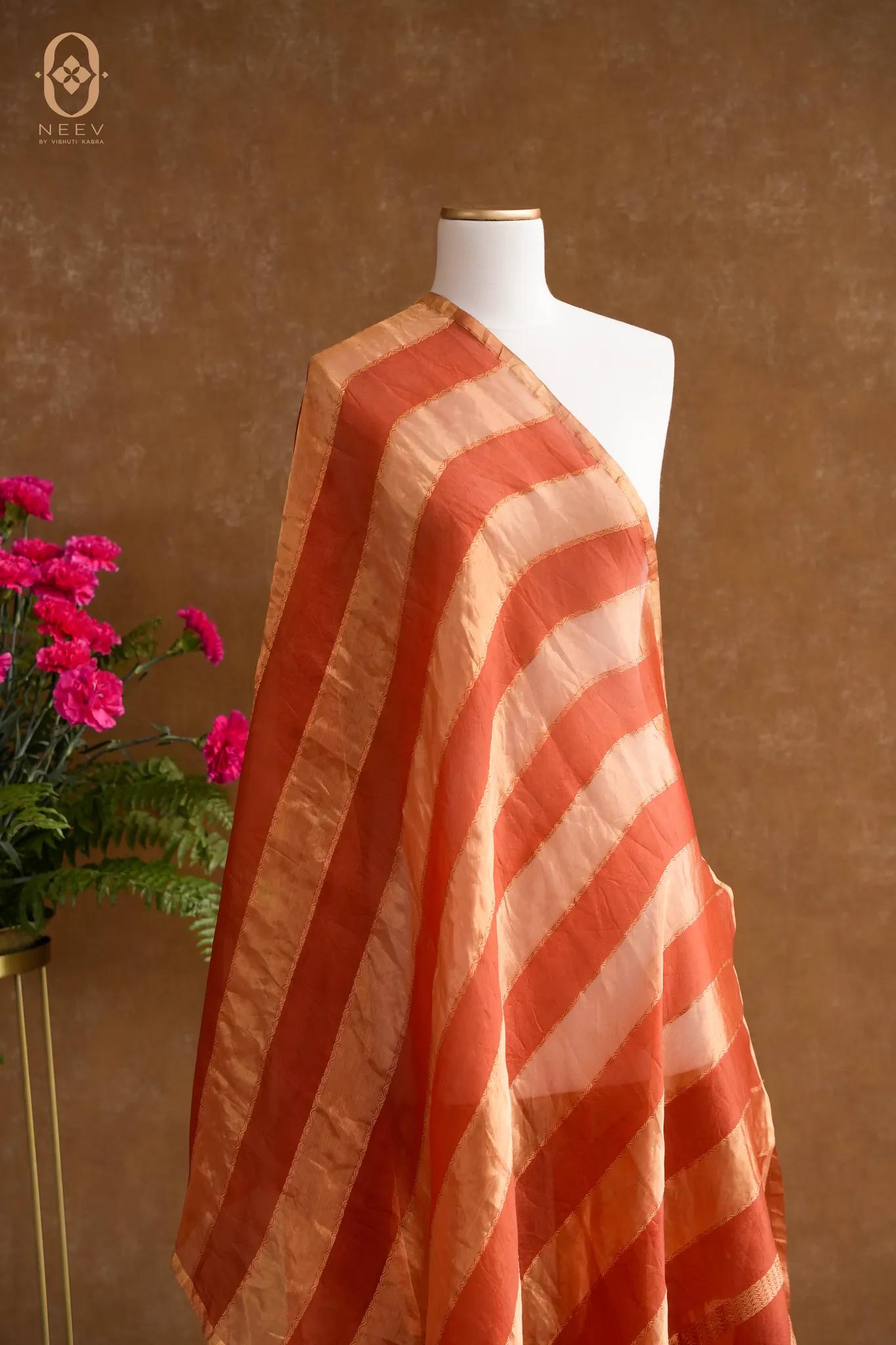 Kora Silk Stripe Dupatta
