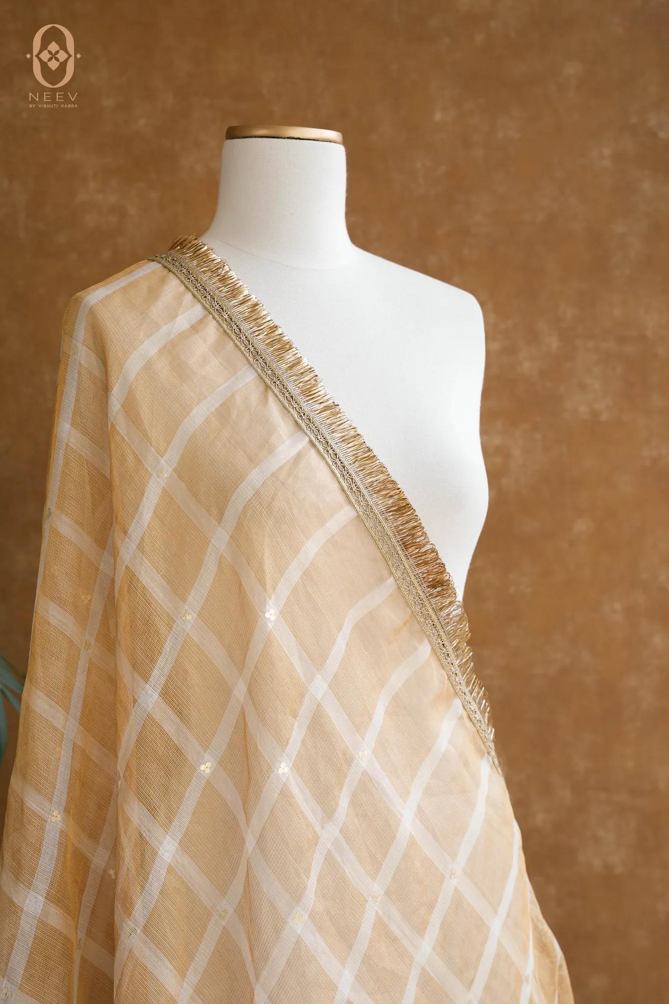 Tissue Silk Checkered Dupatta
