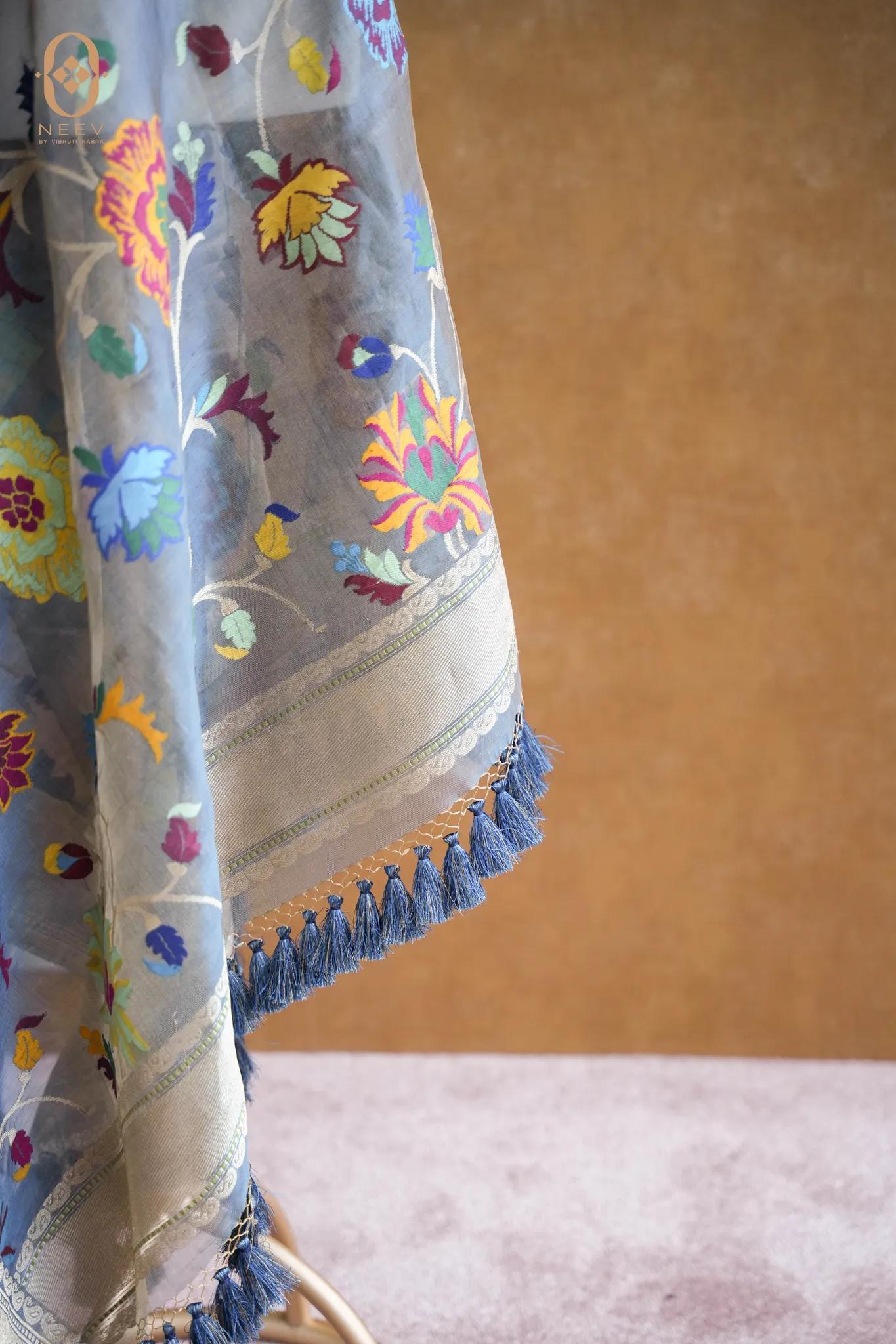 Premium Tissue Multi Meenakari Dupatta