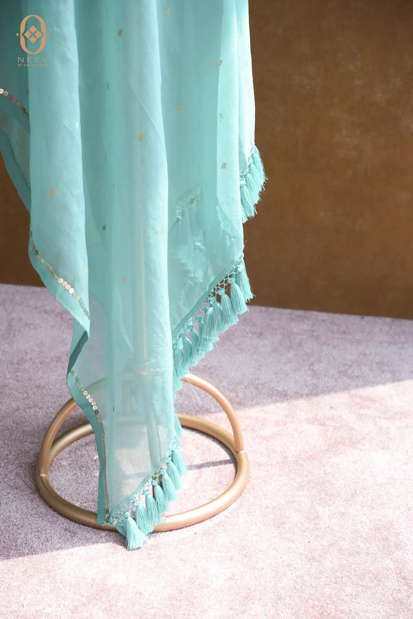Kora Silk Handwork Dupatta