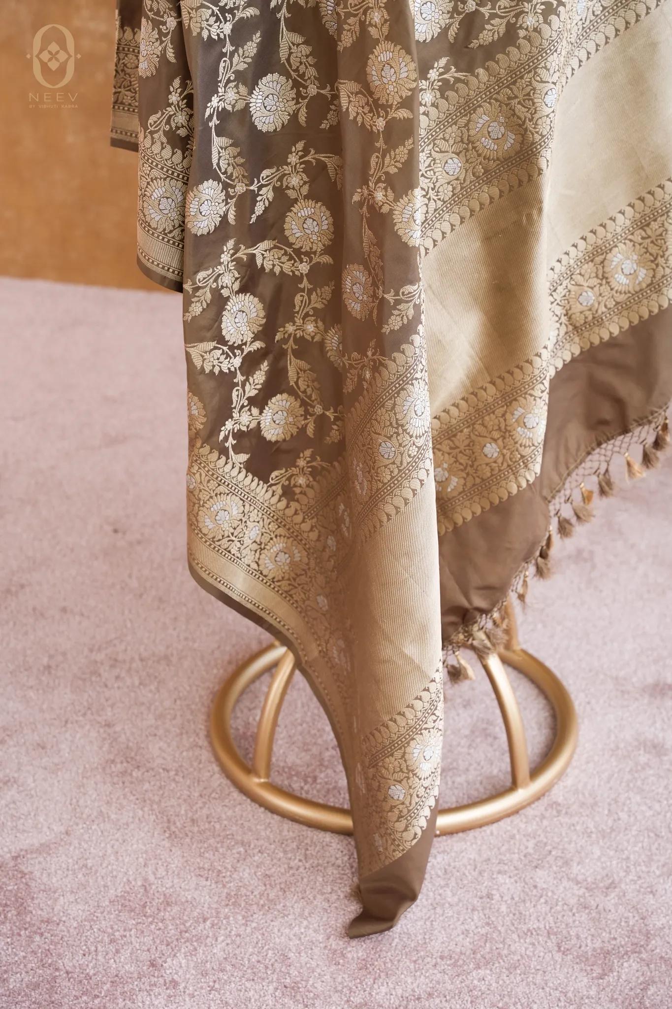 Premium Katan Silk Sona Rupa Jaal Dupatta