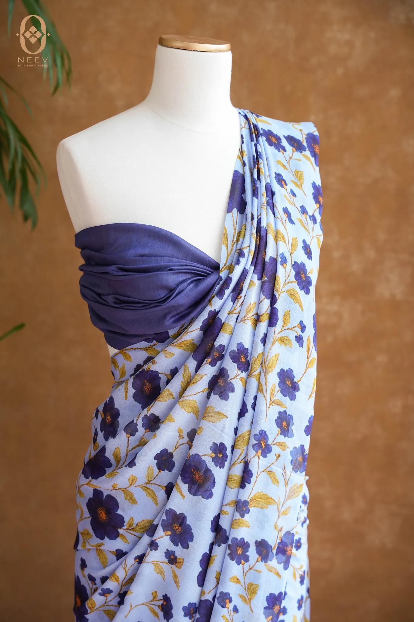 Georgette Floral Saree