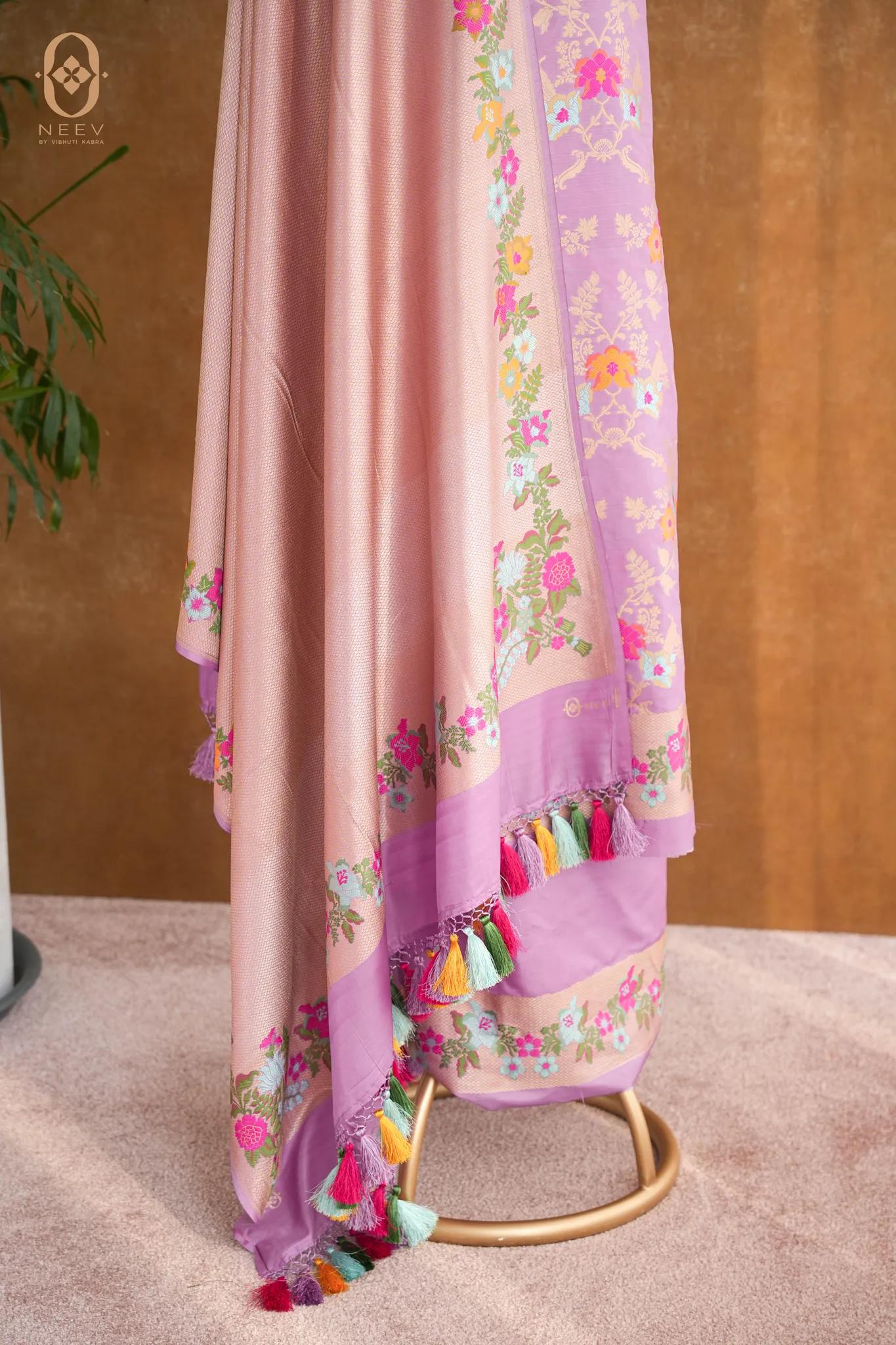 Premium Katan Silk Jaal Suit Set