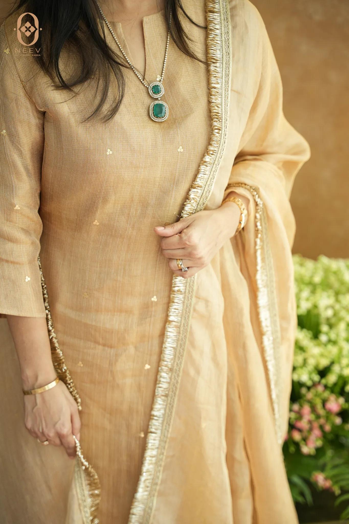 Unstitched Tissue Silk Suit Set