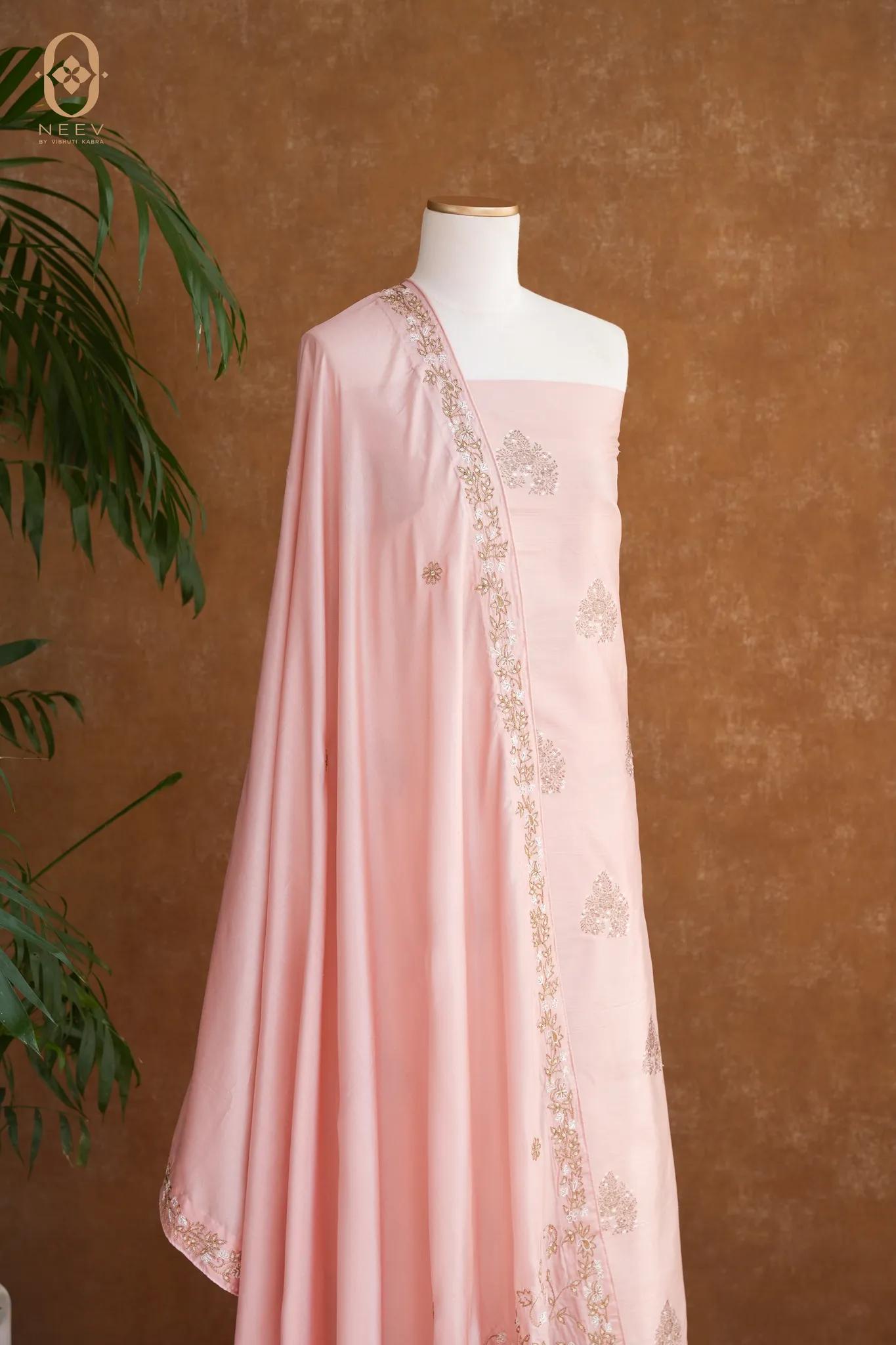 Katan Silk Antique Zari Suit Set