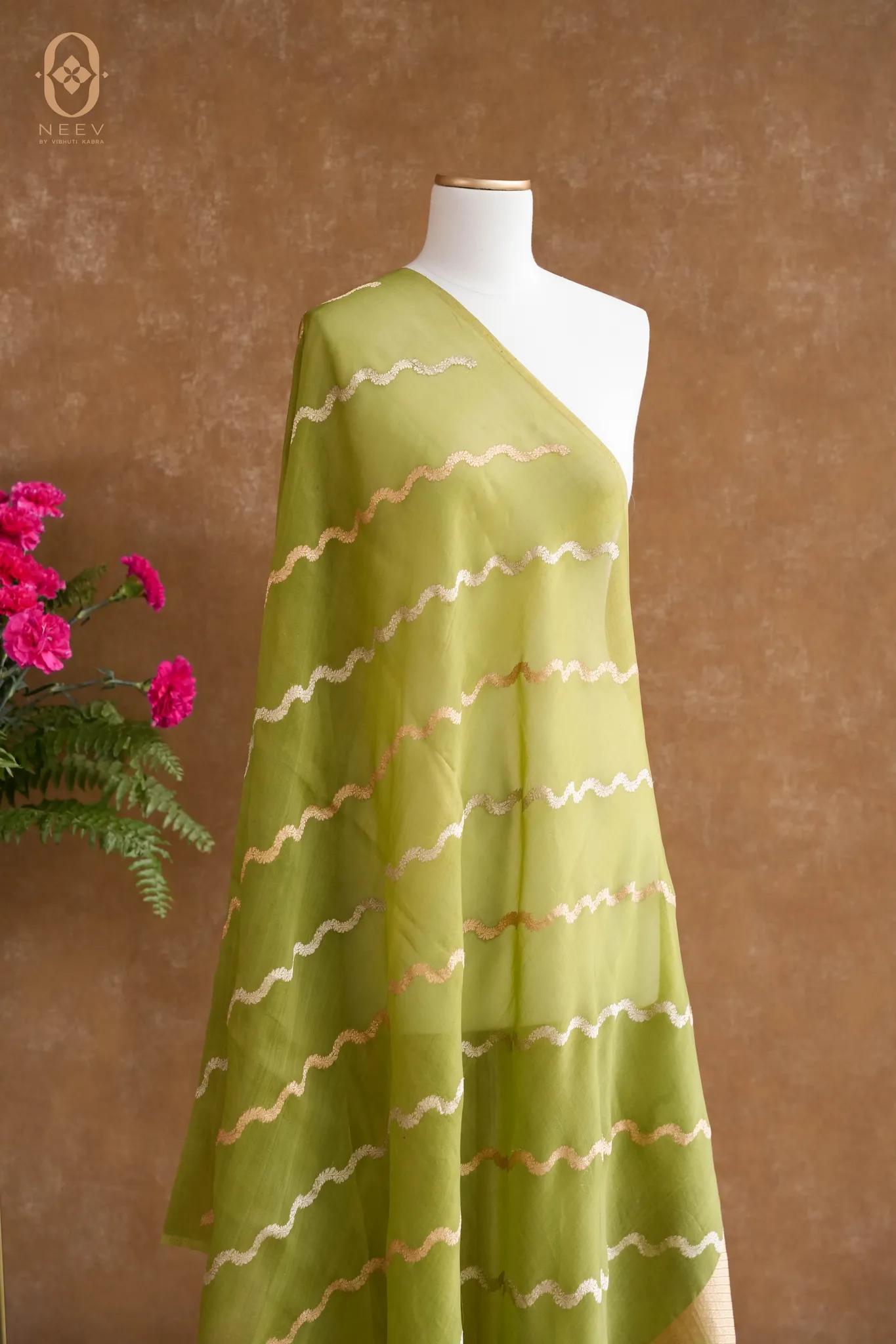Kora Silk Stripe Dupatta
