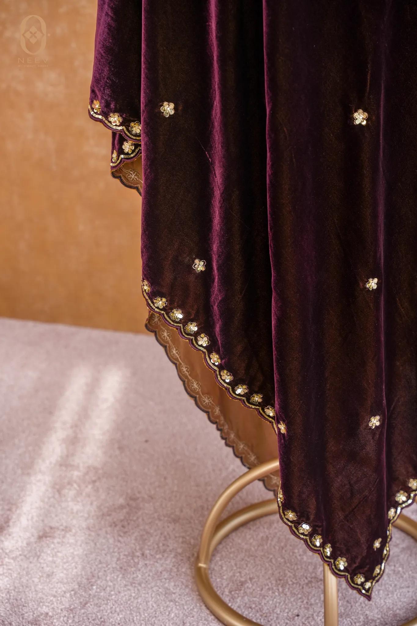 Velvet Handwork Dupatta