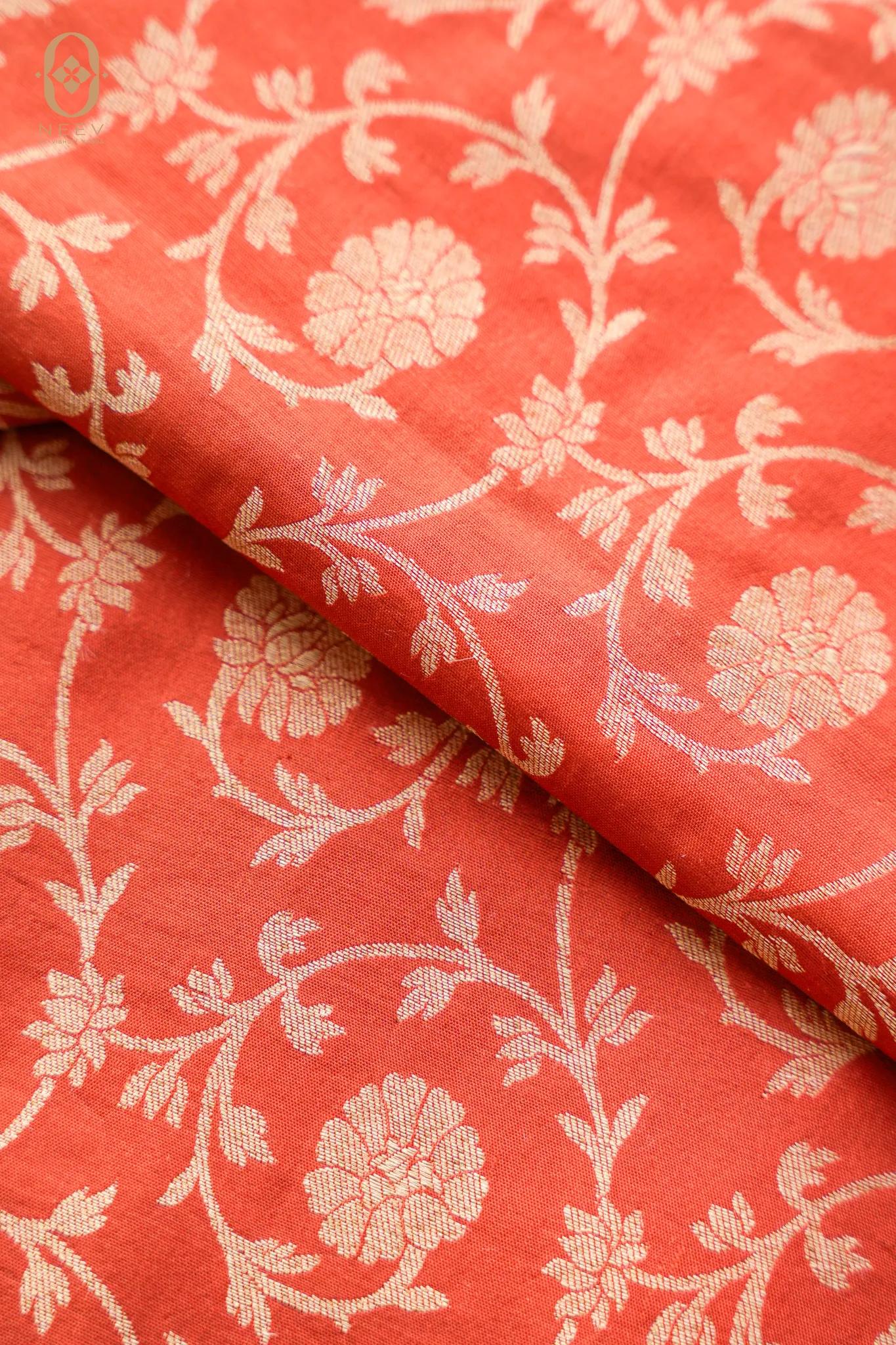 Katan Silk Jaal Fabric