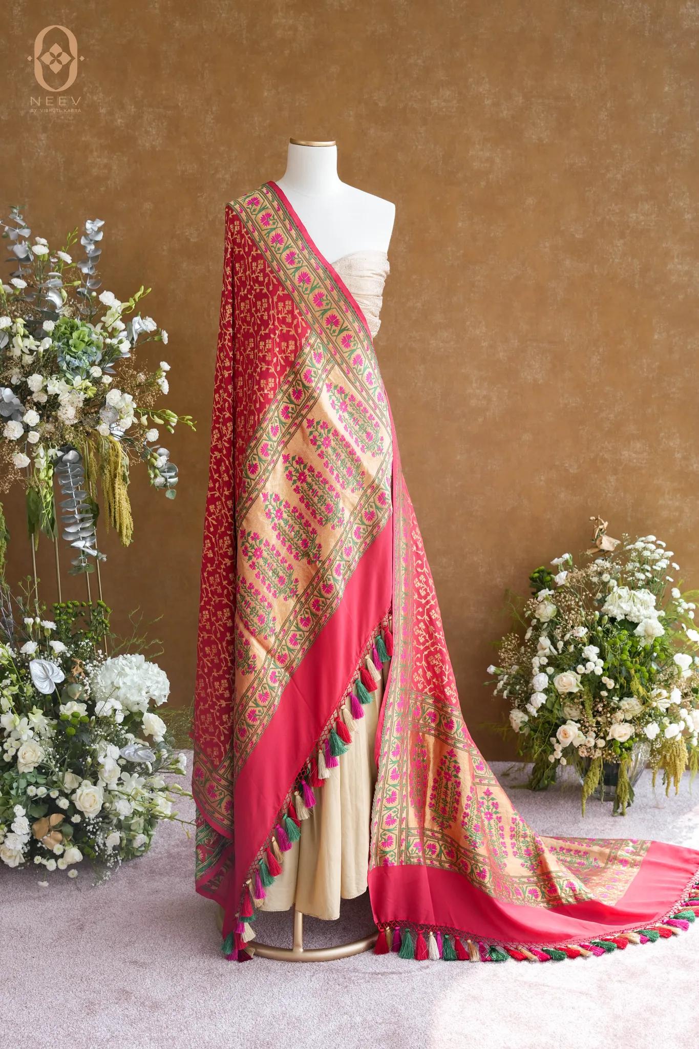 Georgette Jaal Paithani Dupatta