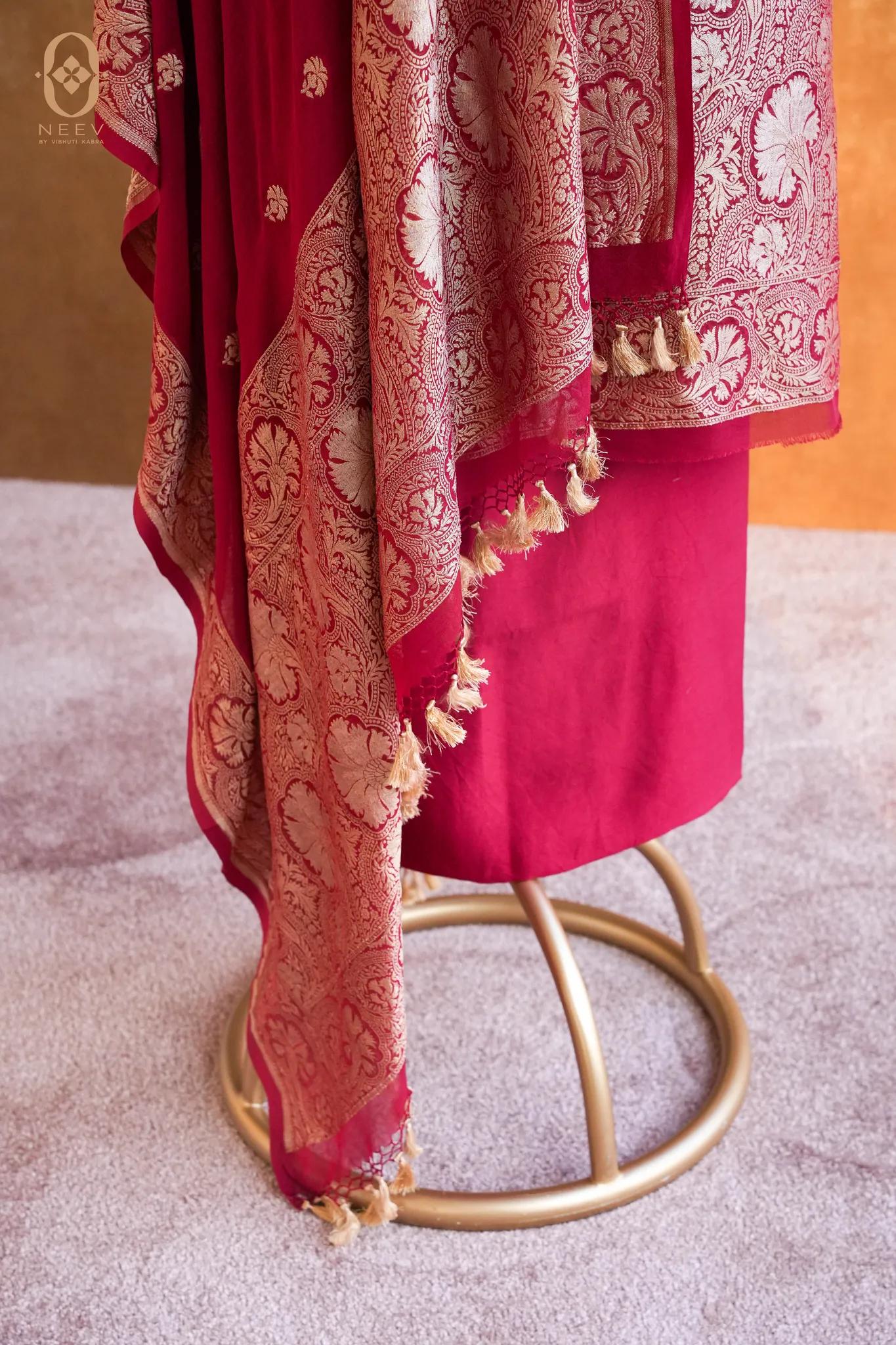 Georgette Brocade Suit Set
