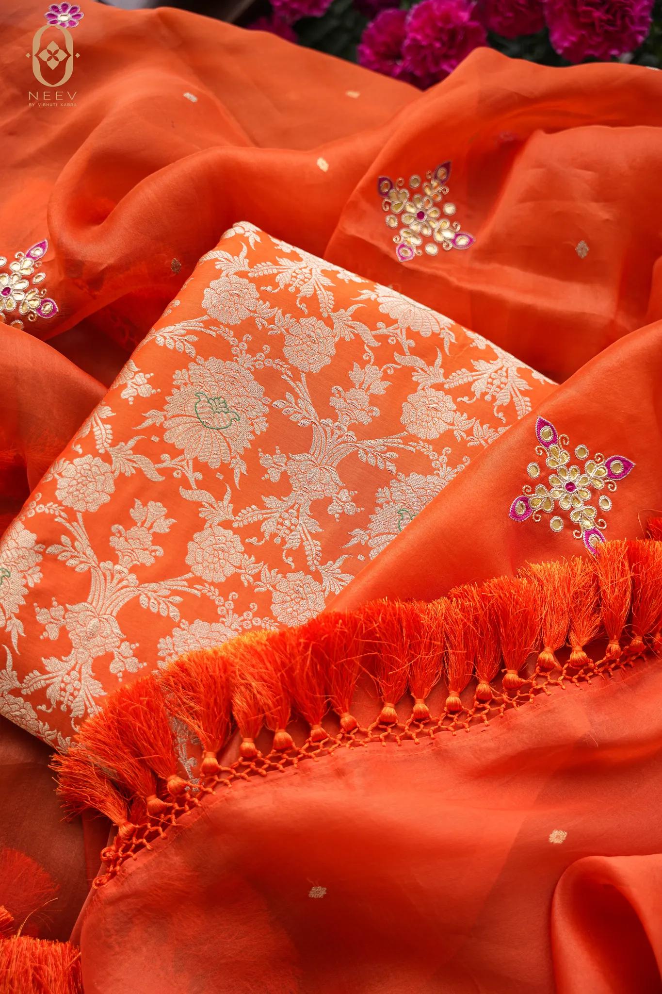Katan Silk Brocade Suit Set