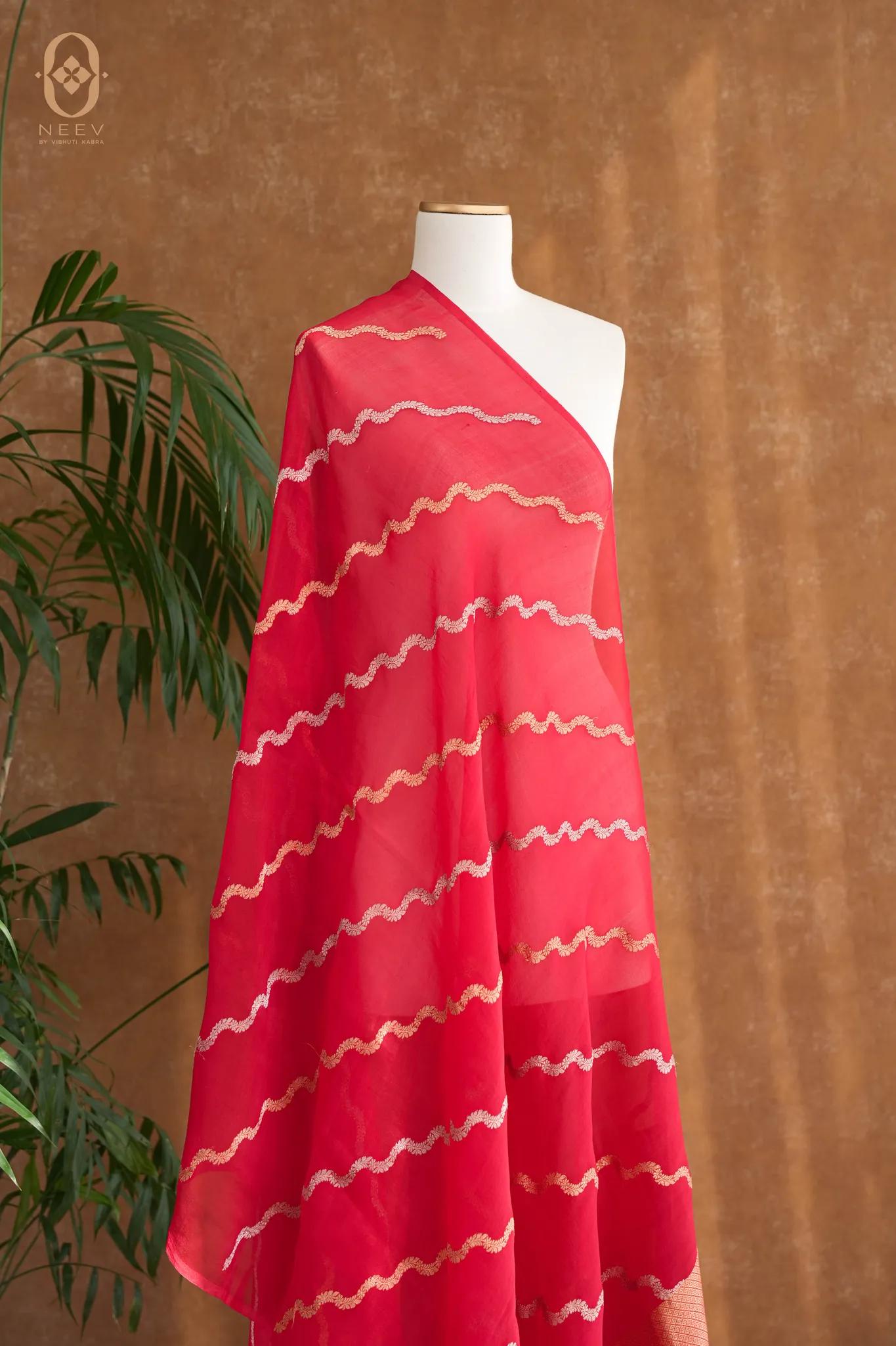 Kora Silk Stripe Dupatta