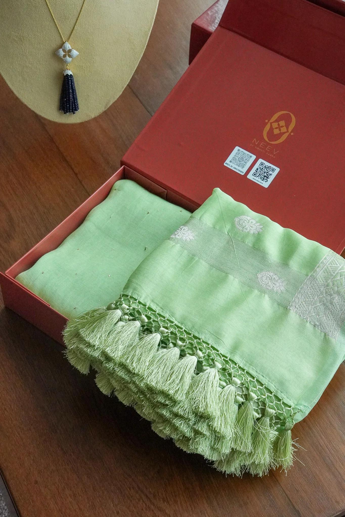 Chanderi Mukesh Suit Set