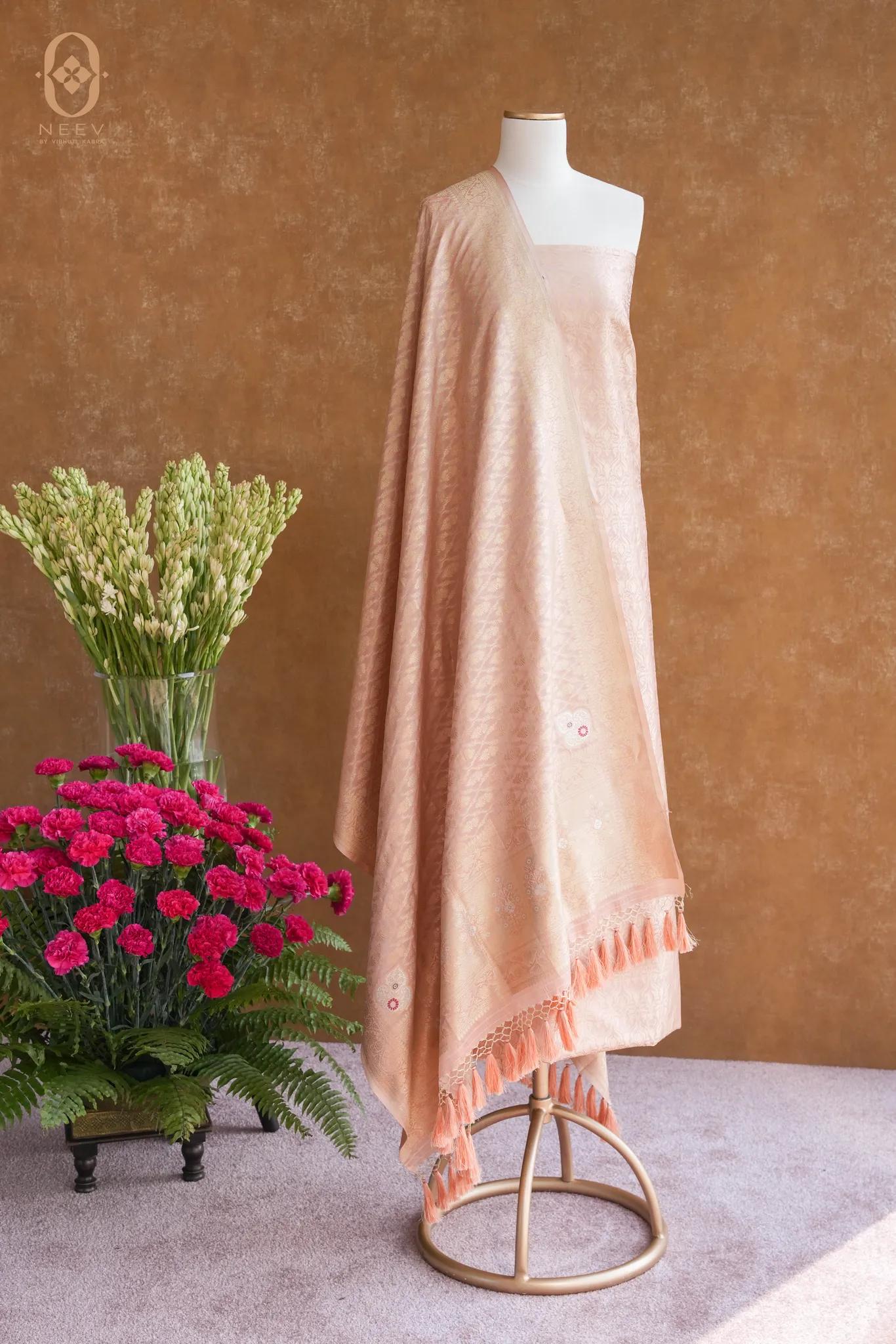 Tanchui Suit Set with Katan Silk Dupatta