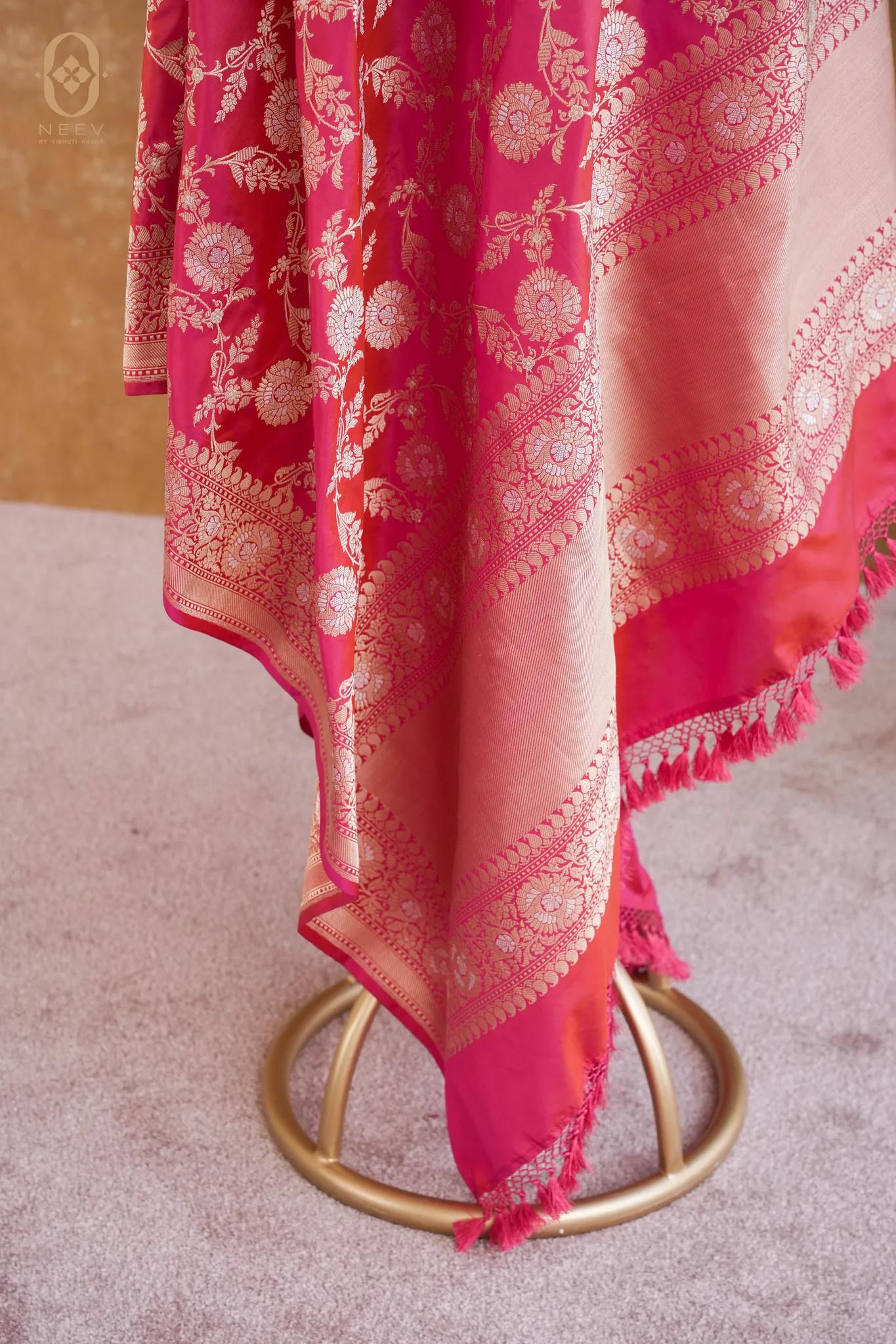 Premium Katan Silk Sona Rupa Jaal Dupatta