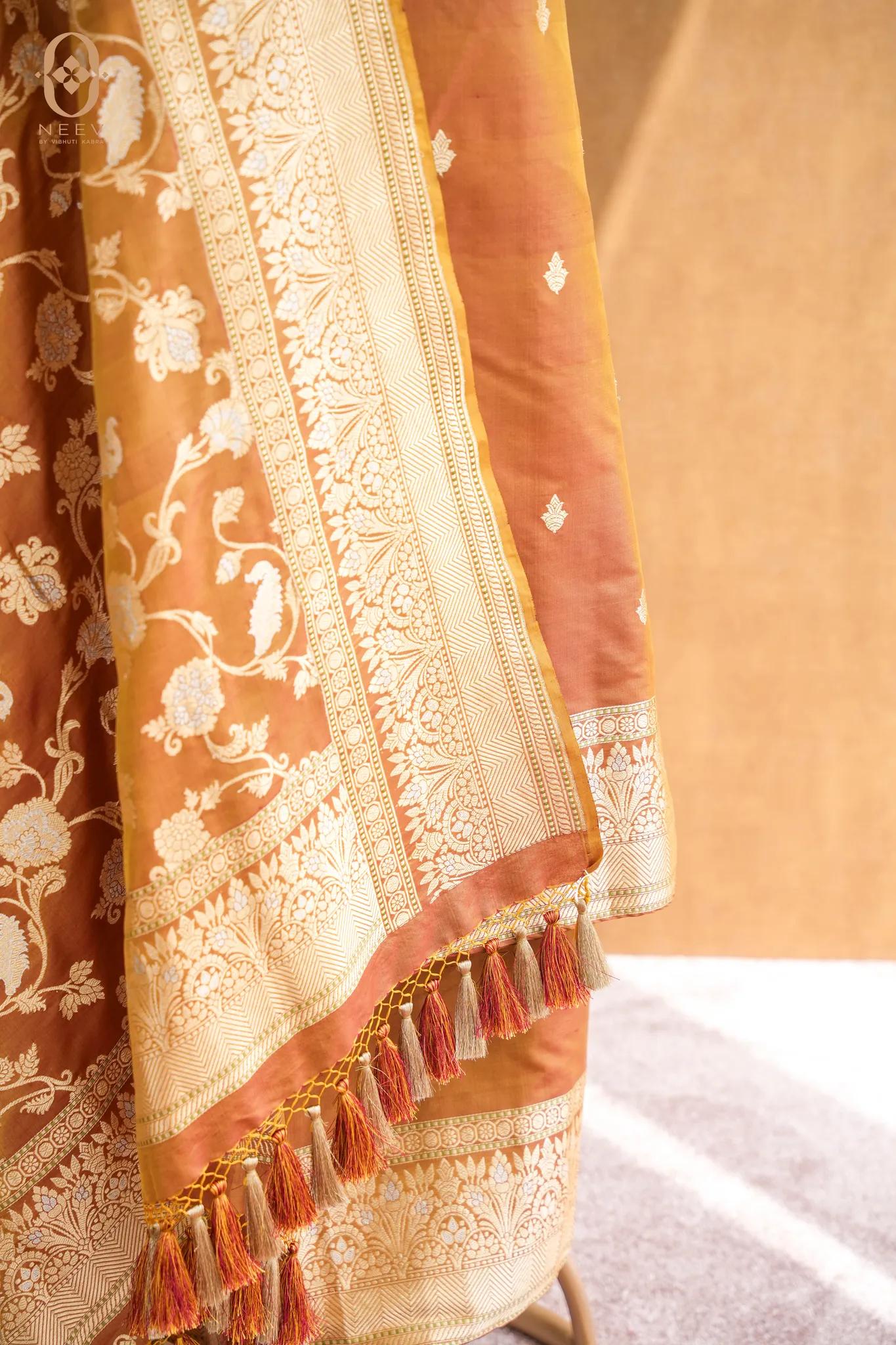 Dual Tone Katan Silk Suit Set