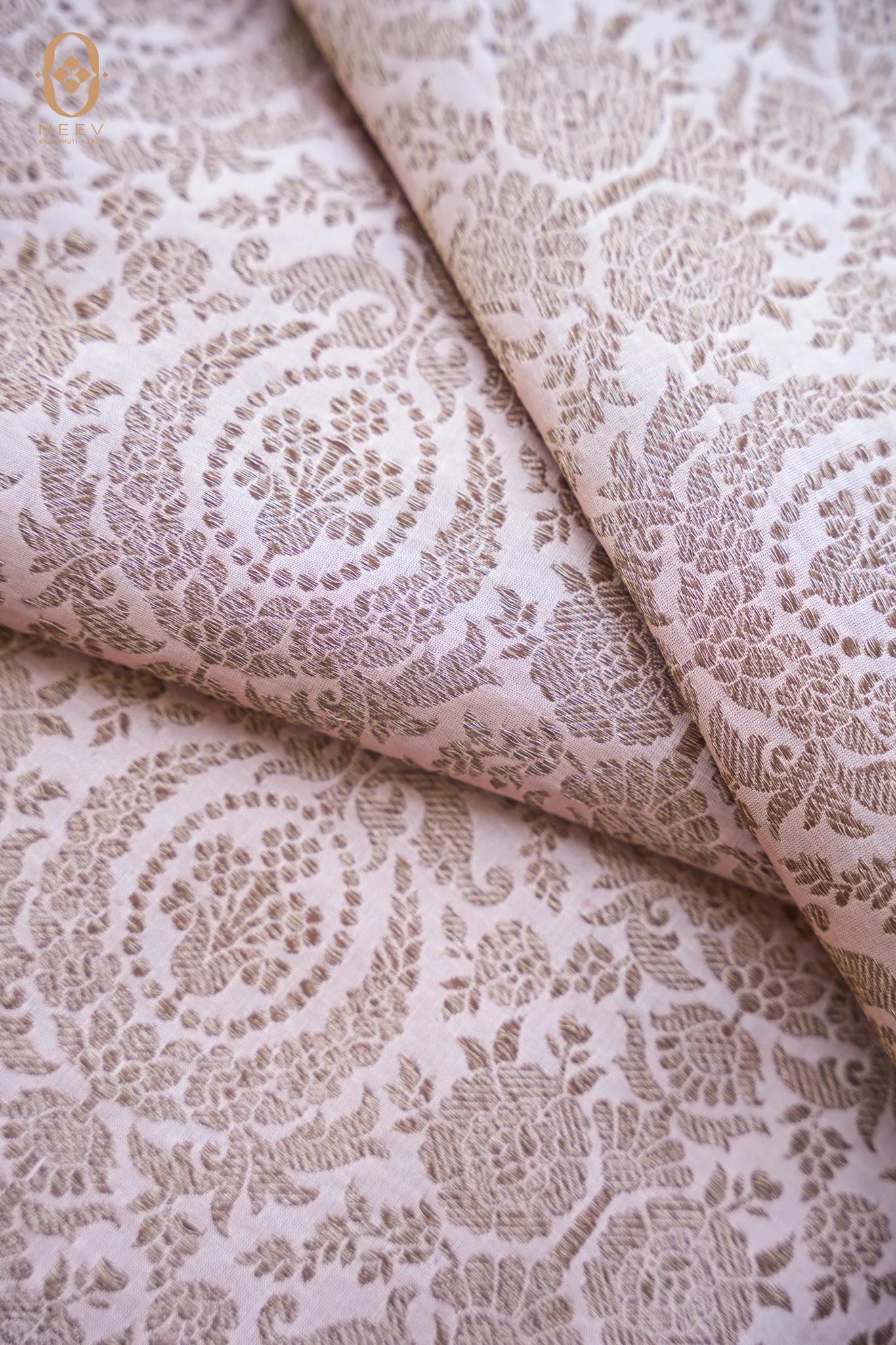 Antique Zari Brocade Silk Fabric