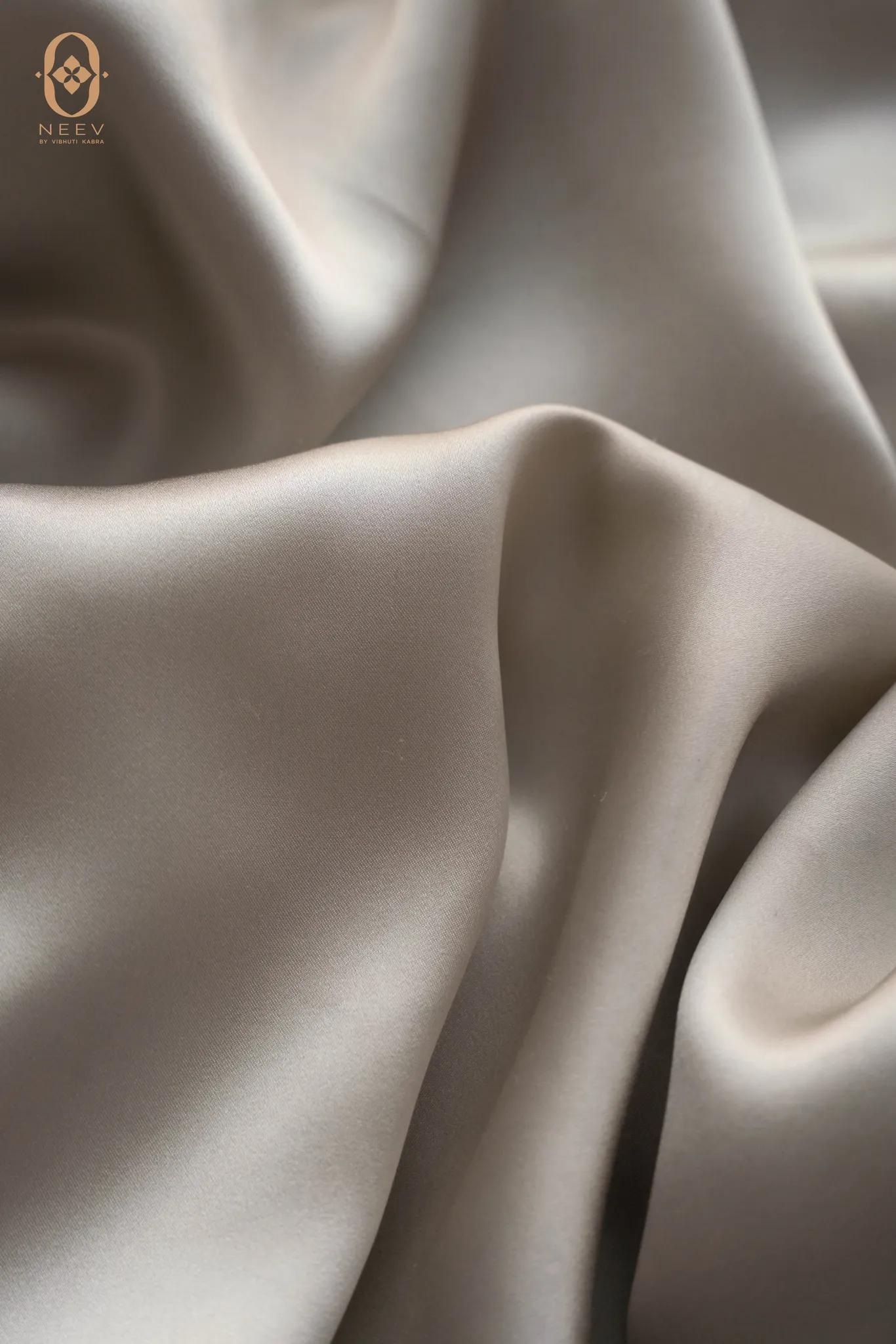 Fire Fly Sterling Grey Satin Fabric