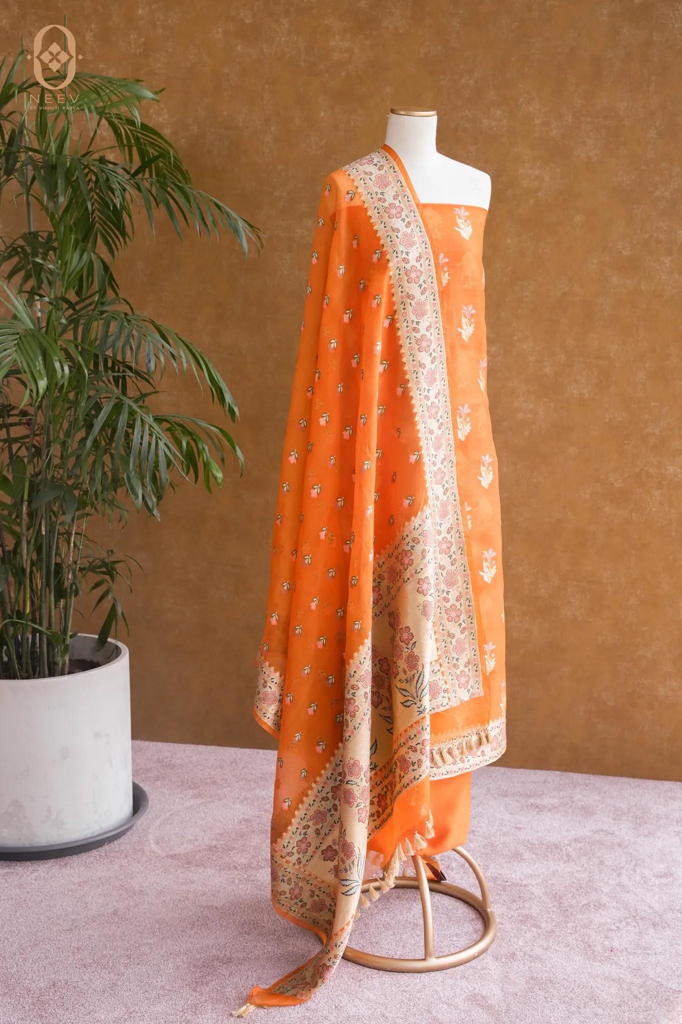 Kora Silk Meenakari Suit Set