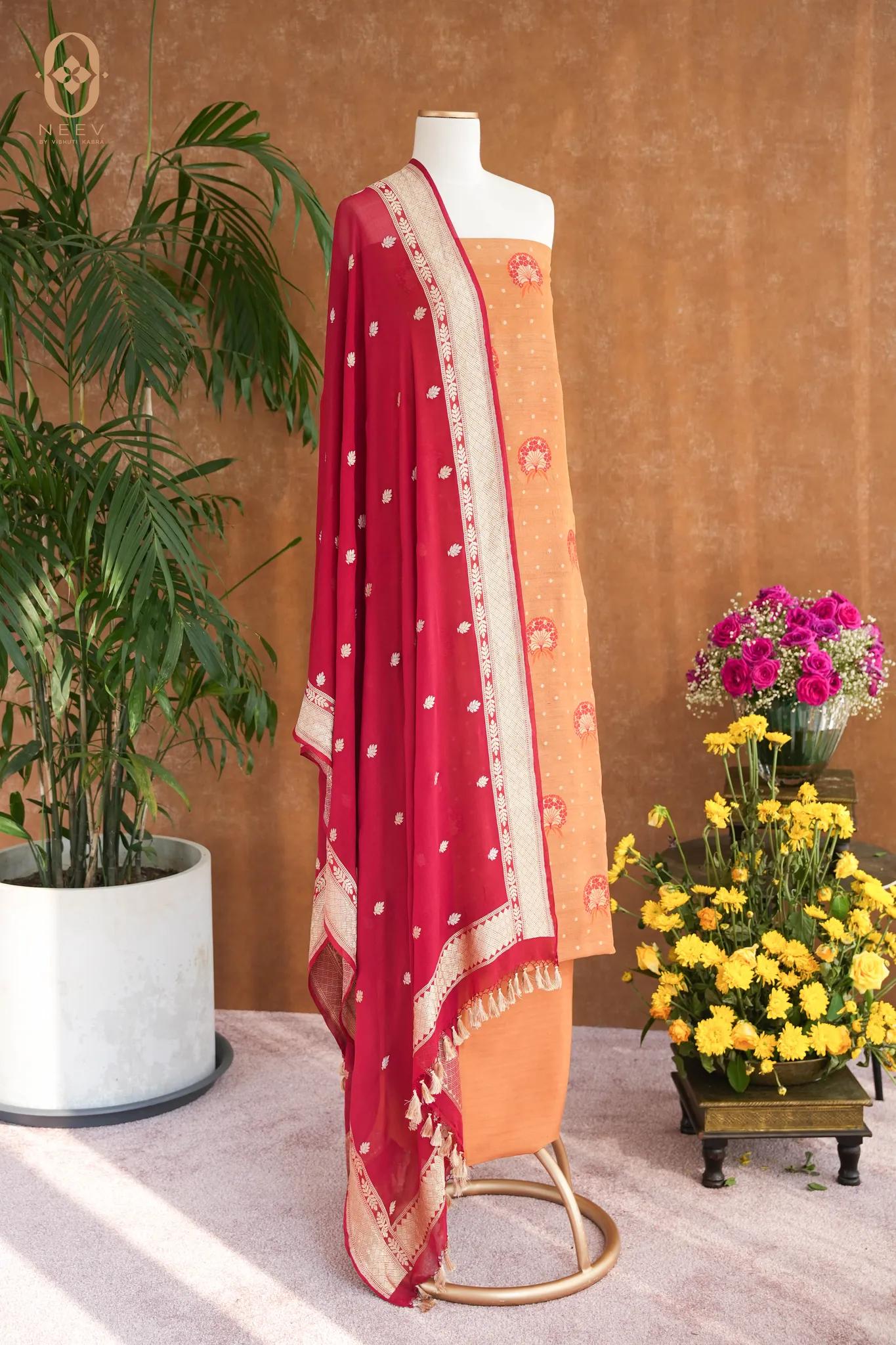 Munga Tassar Meenakari Suit Set