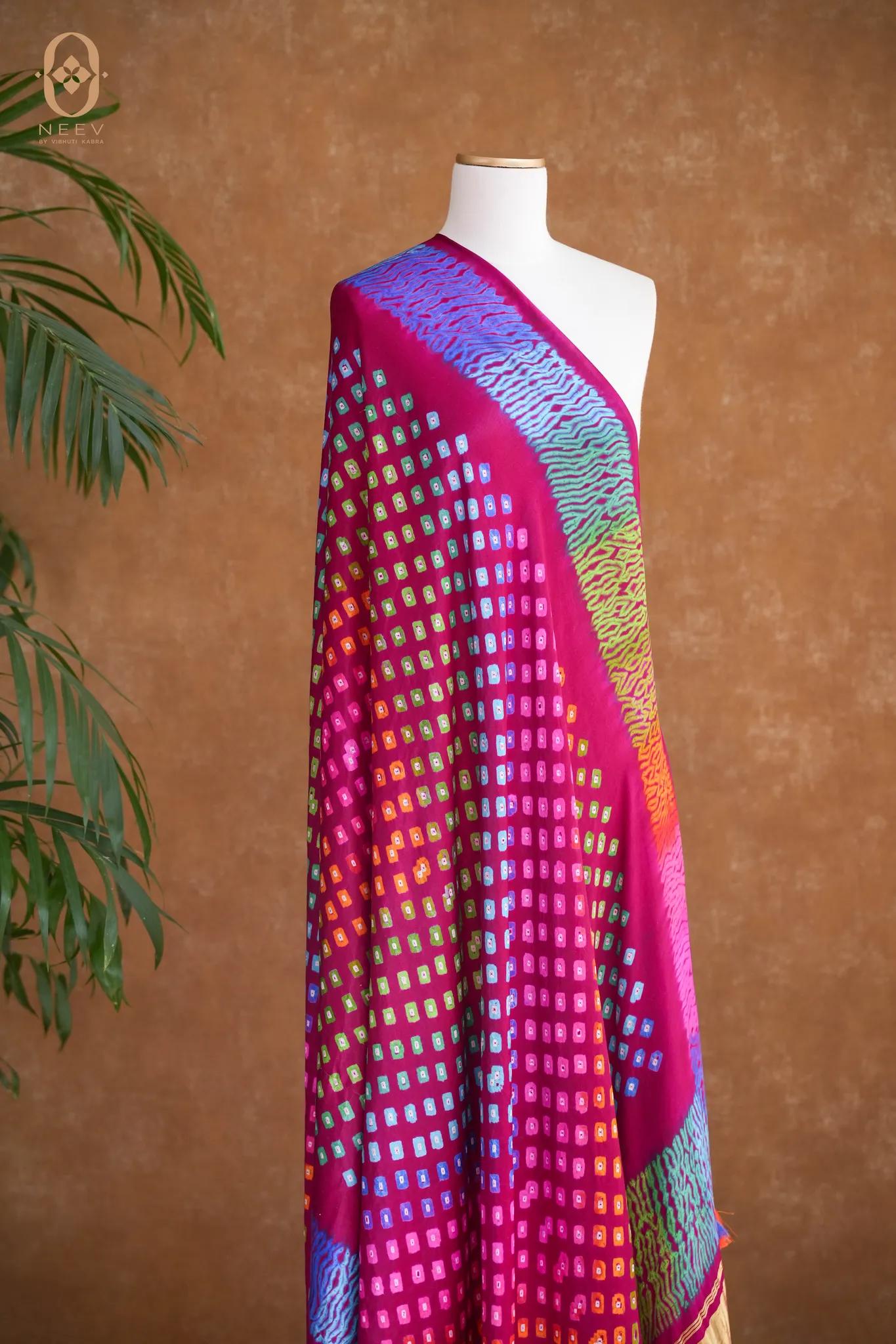 Gaji Silk Shibori Dupatta