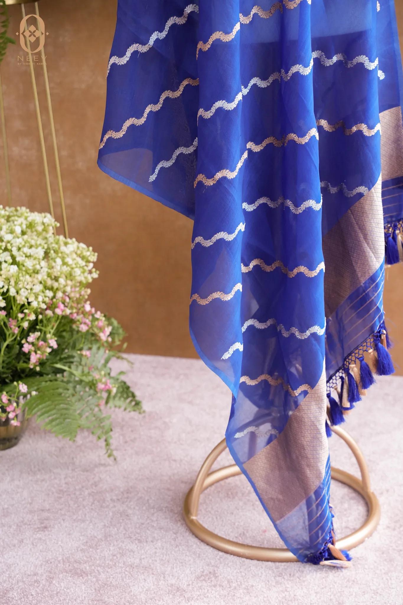 Kora Silk Stripe Dupatta