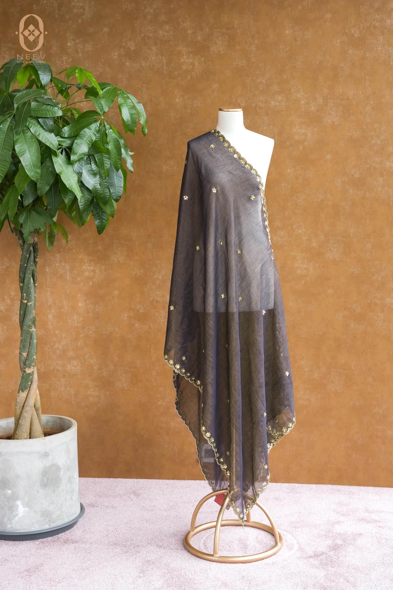 Daisy Mul Tissue Handwork Dupatta