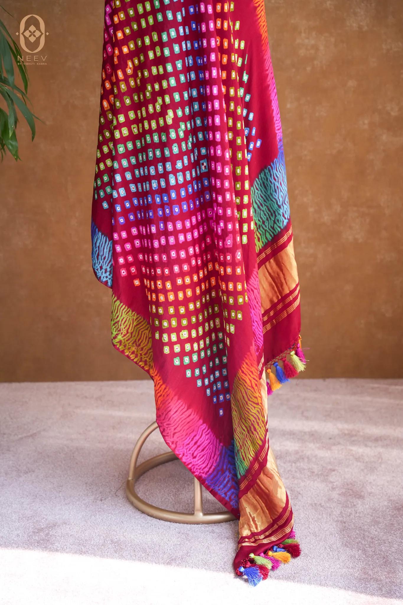 Gaji Silk Shibori Dupatta